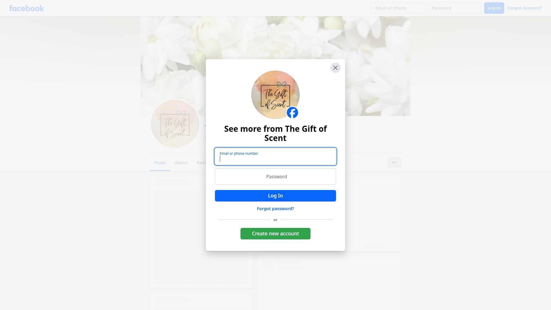 Screenshot of thegiftofscent.com