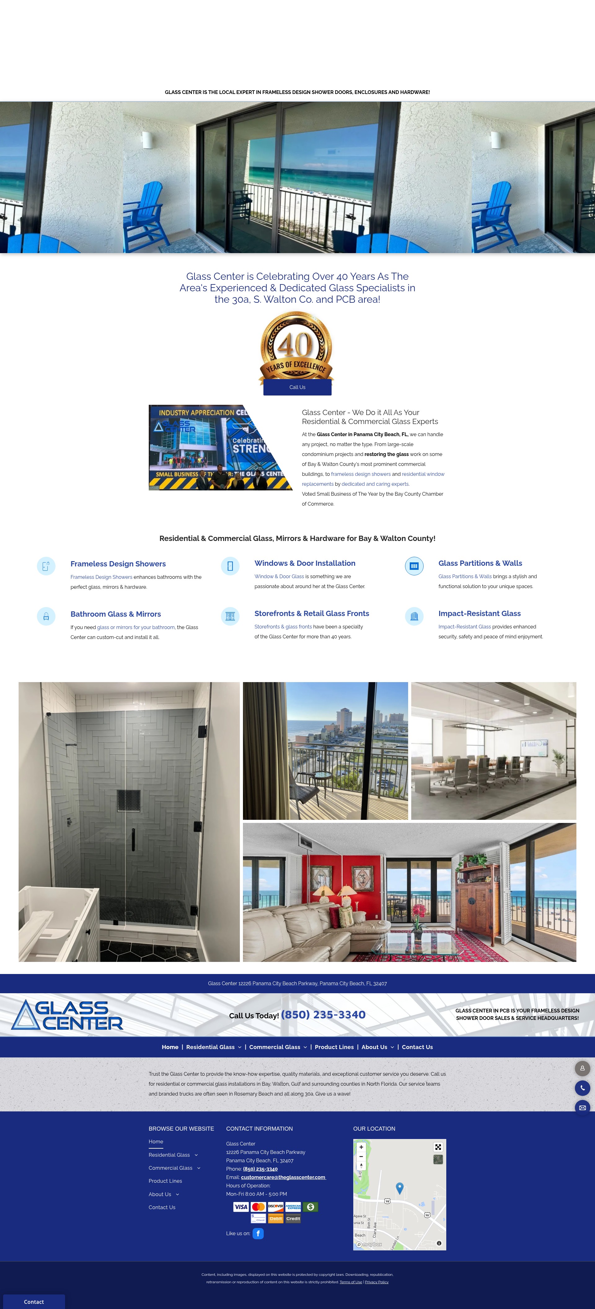 Screenshot of theglasscenter.com