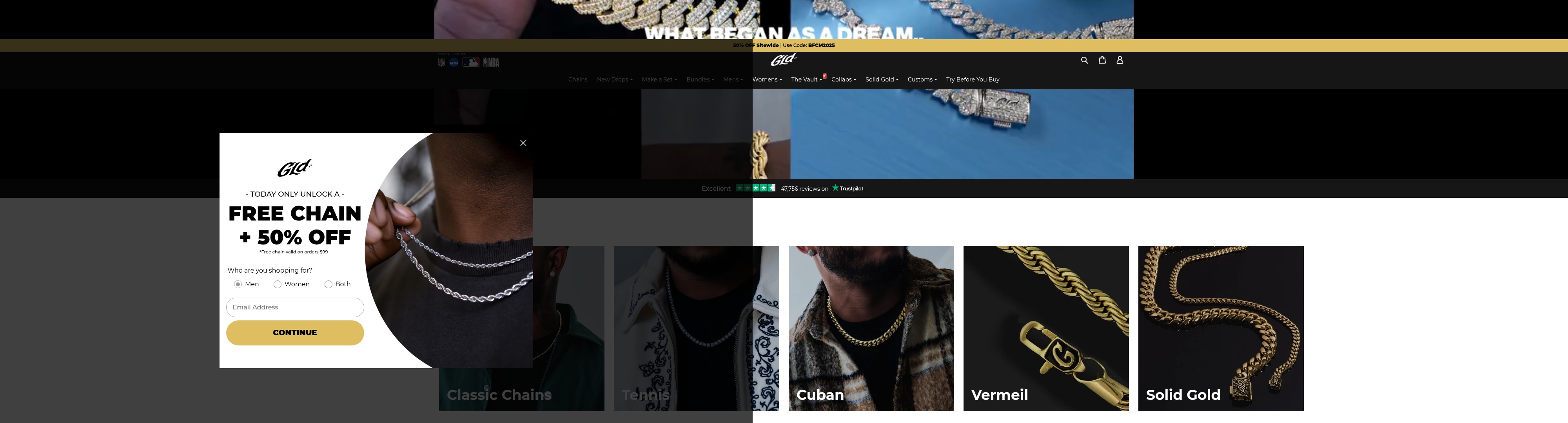 Screenshot of thegldshop.com