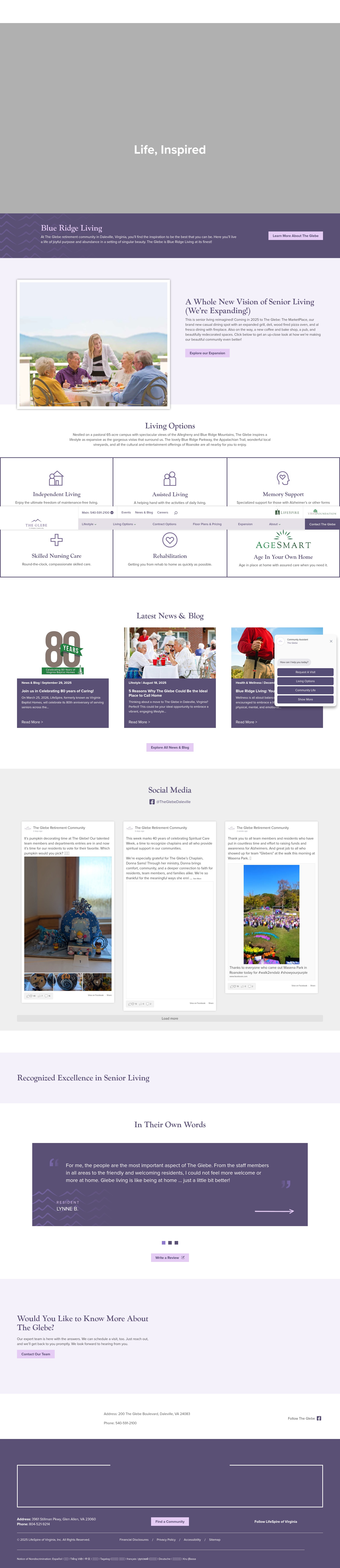 Screenshot of theglebe.org