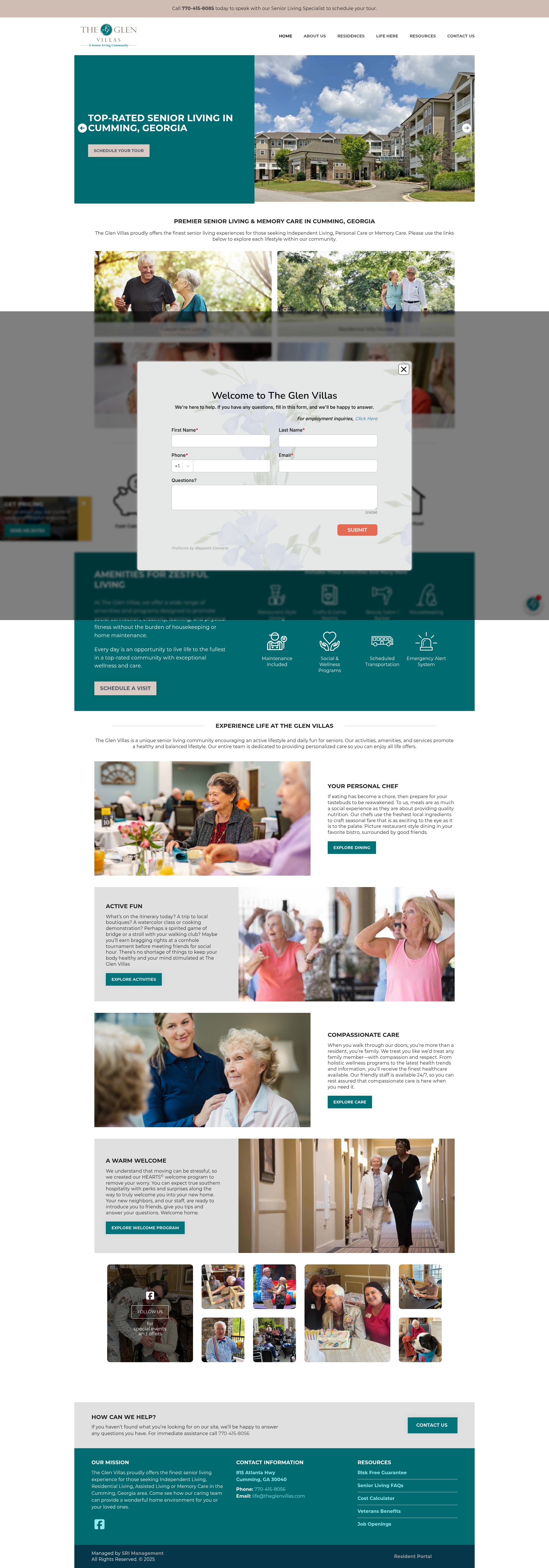 Screenshot of theglenvillas.com
