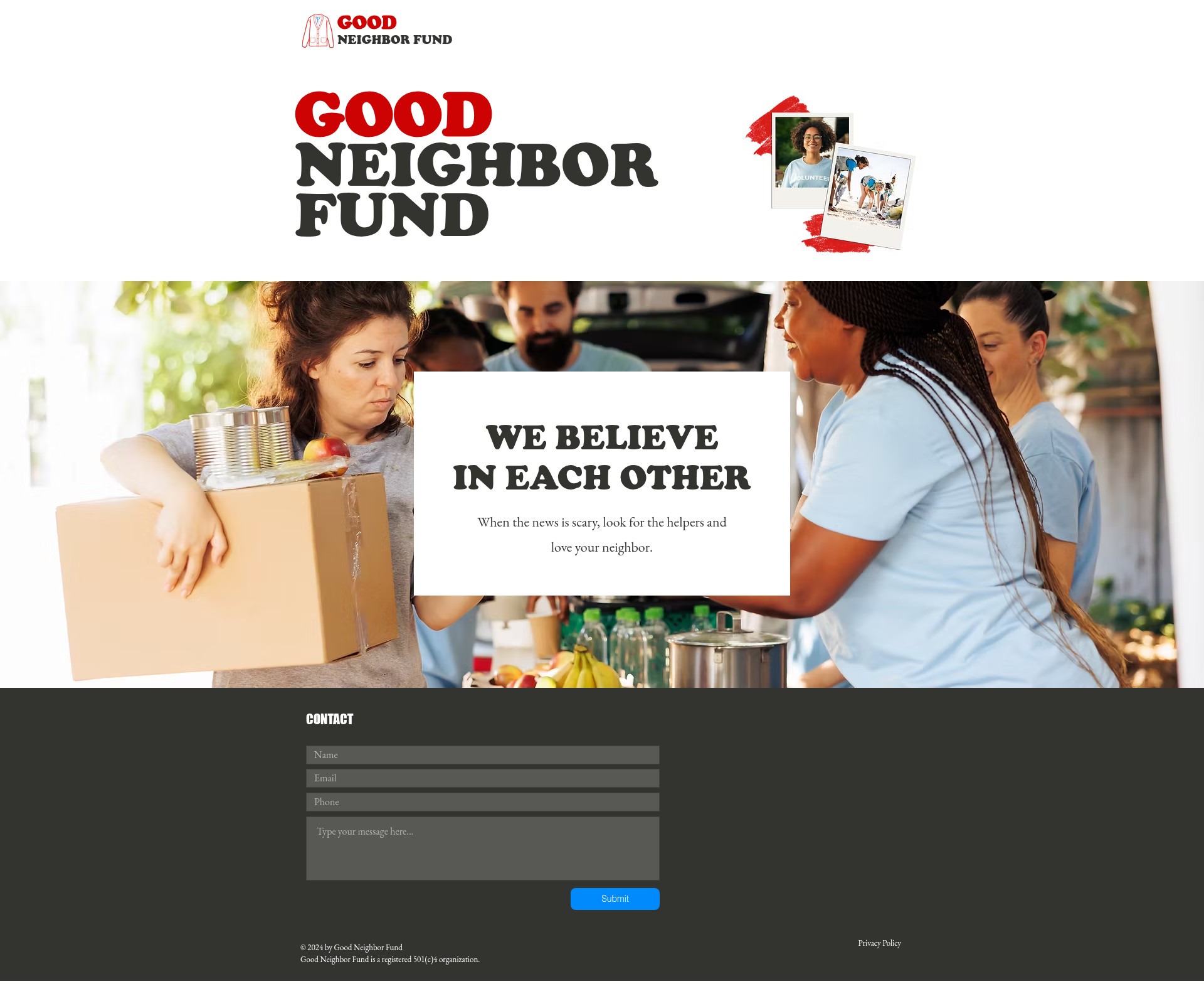 Screenshot of thegoodneighborfund.org