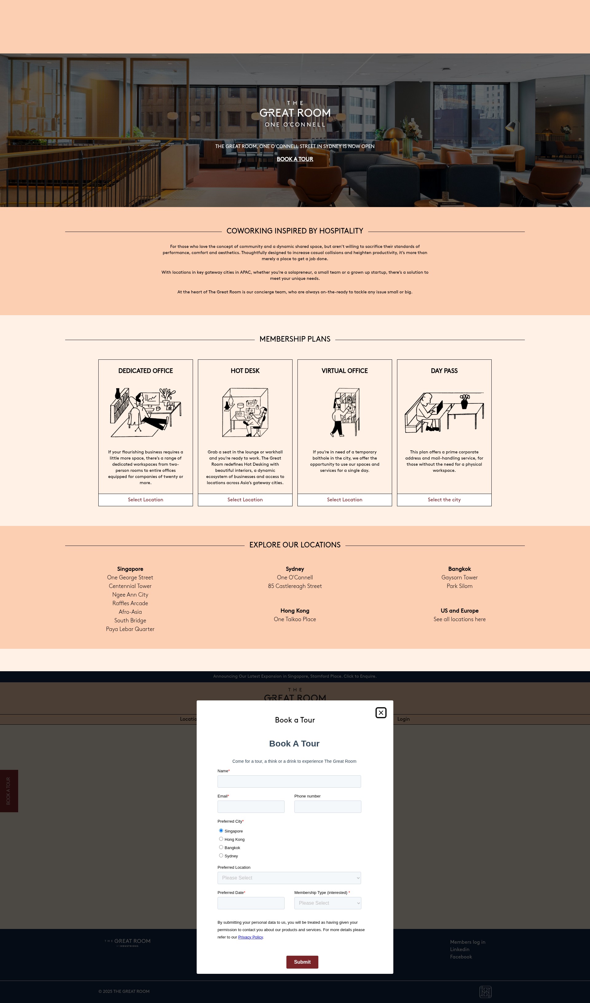 Screenshot of thegreatroom.co