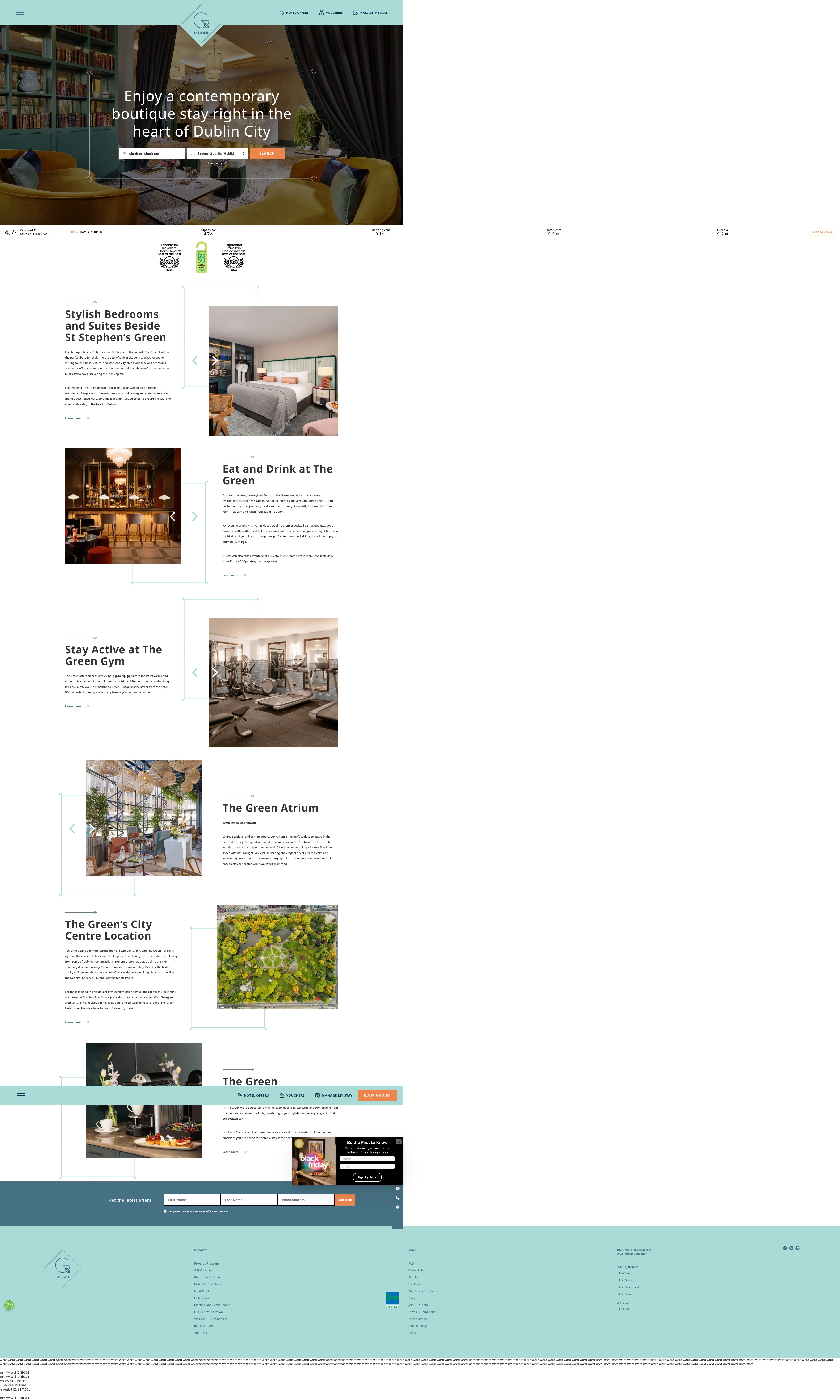 Screenshot of thegreenhotel.ie
