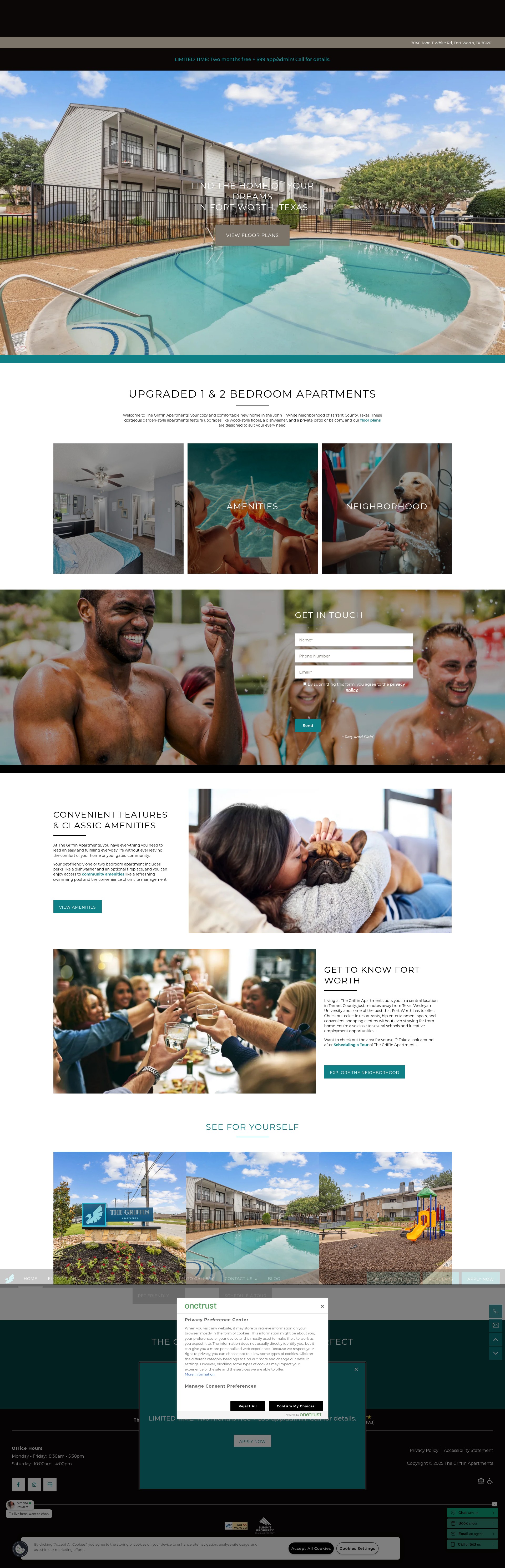 Screenshot of thegriffinapts.com