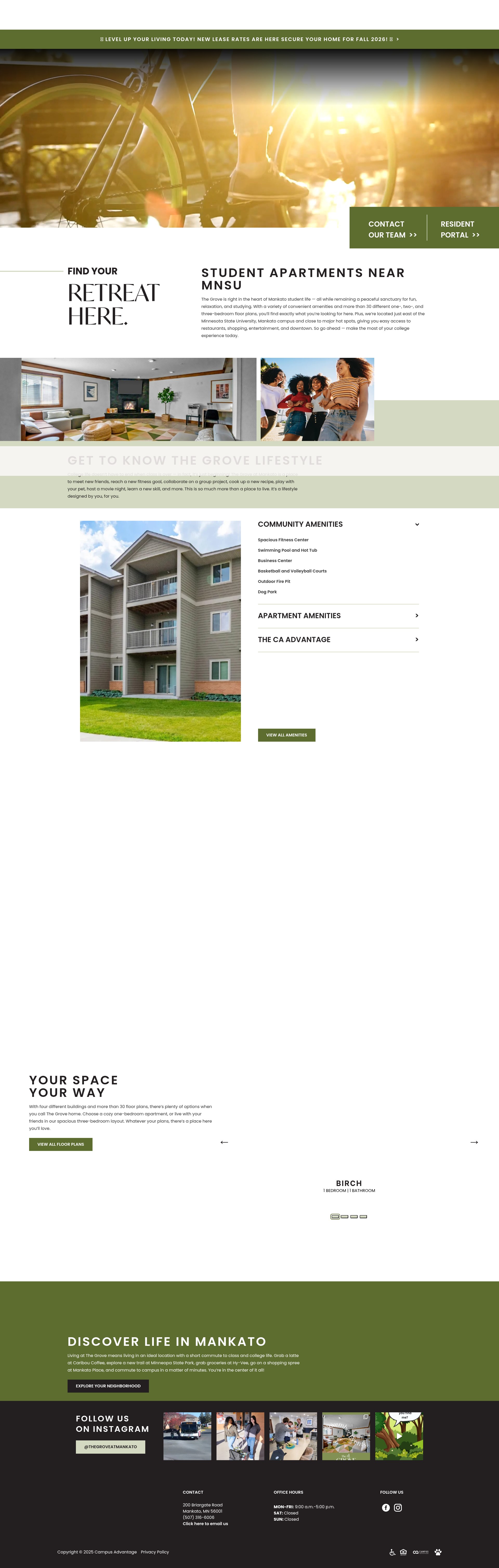 Screenshot of thegroveatmankato.com