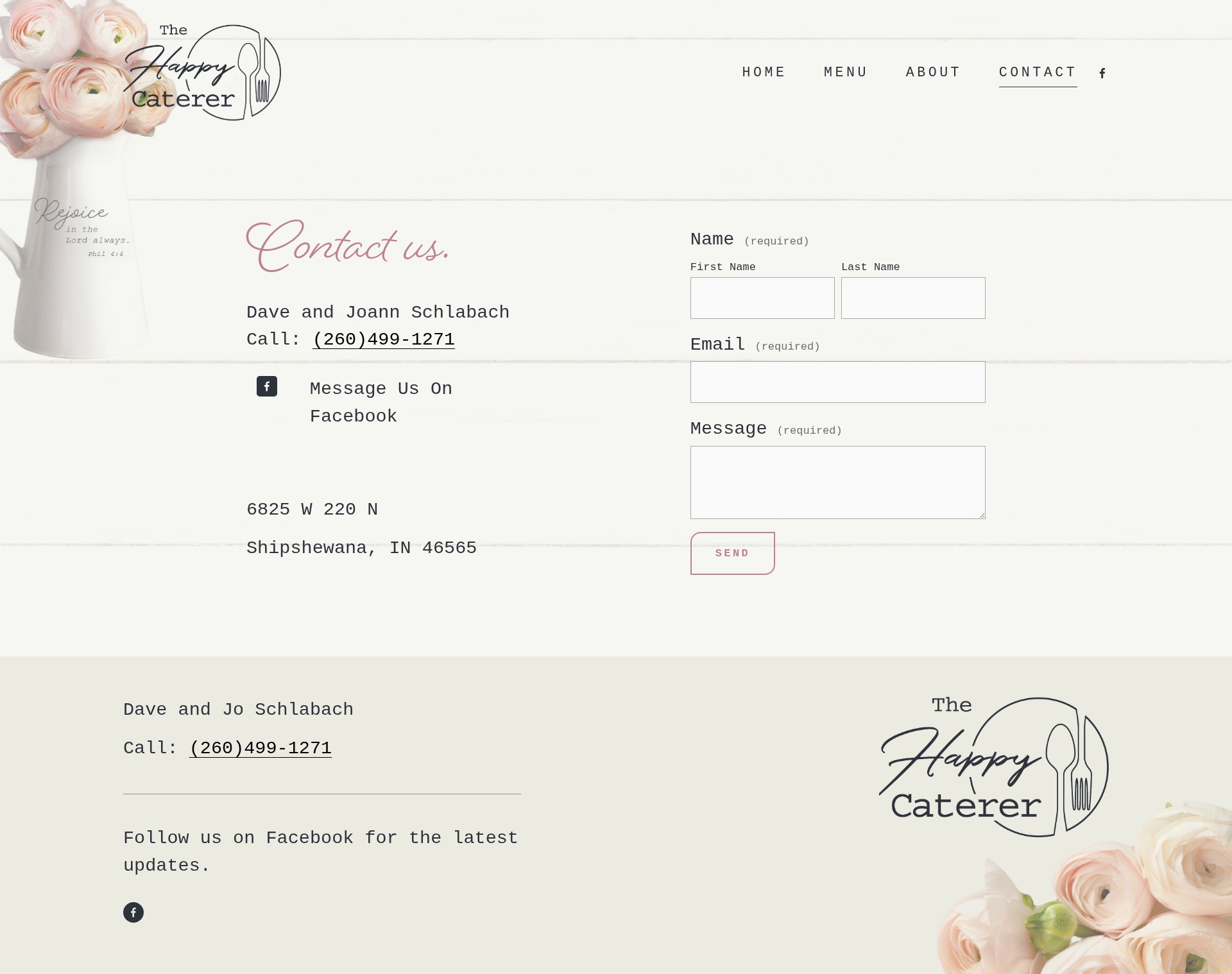 Screenshot of thehappycaterer.com
