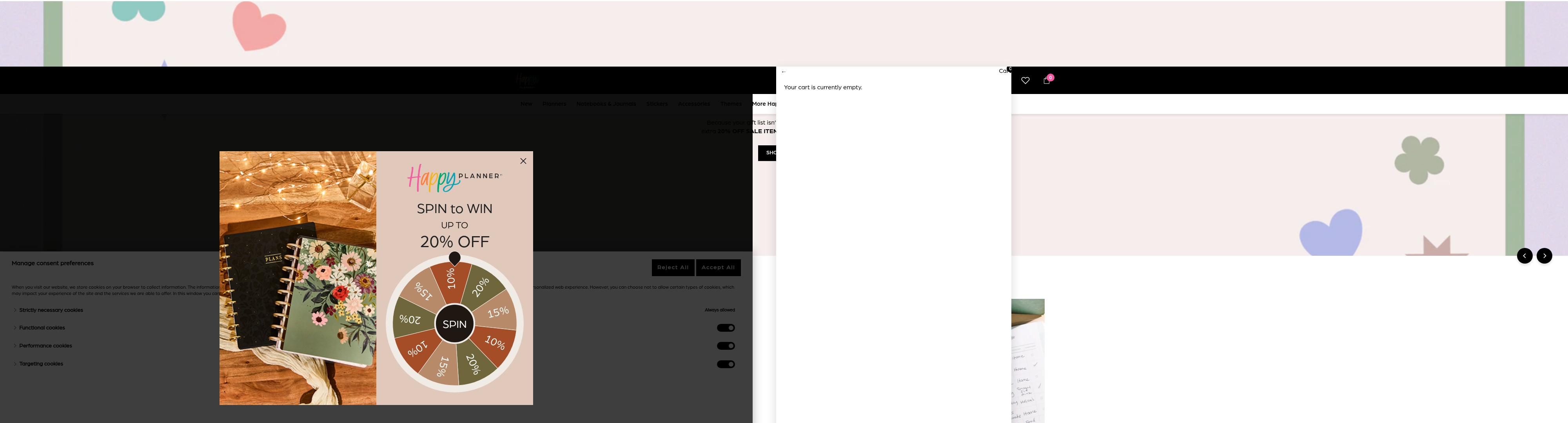 Screenshot of thehappyplanner.com