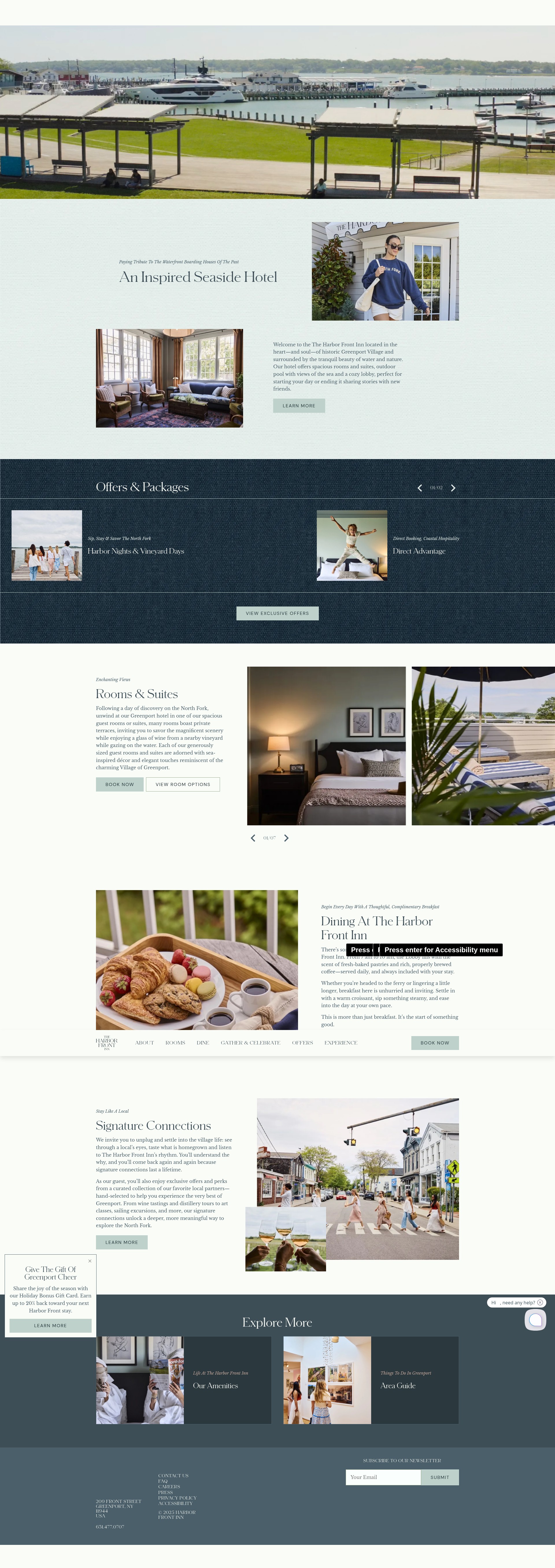 Screenshot of theharborfrontinn.com