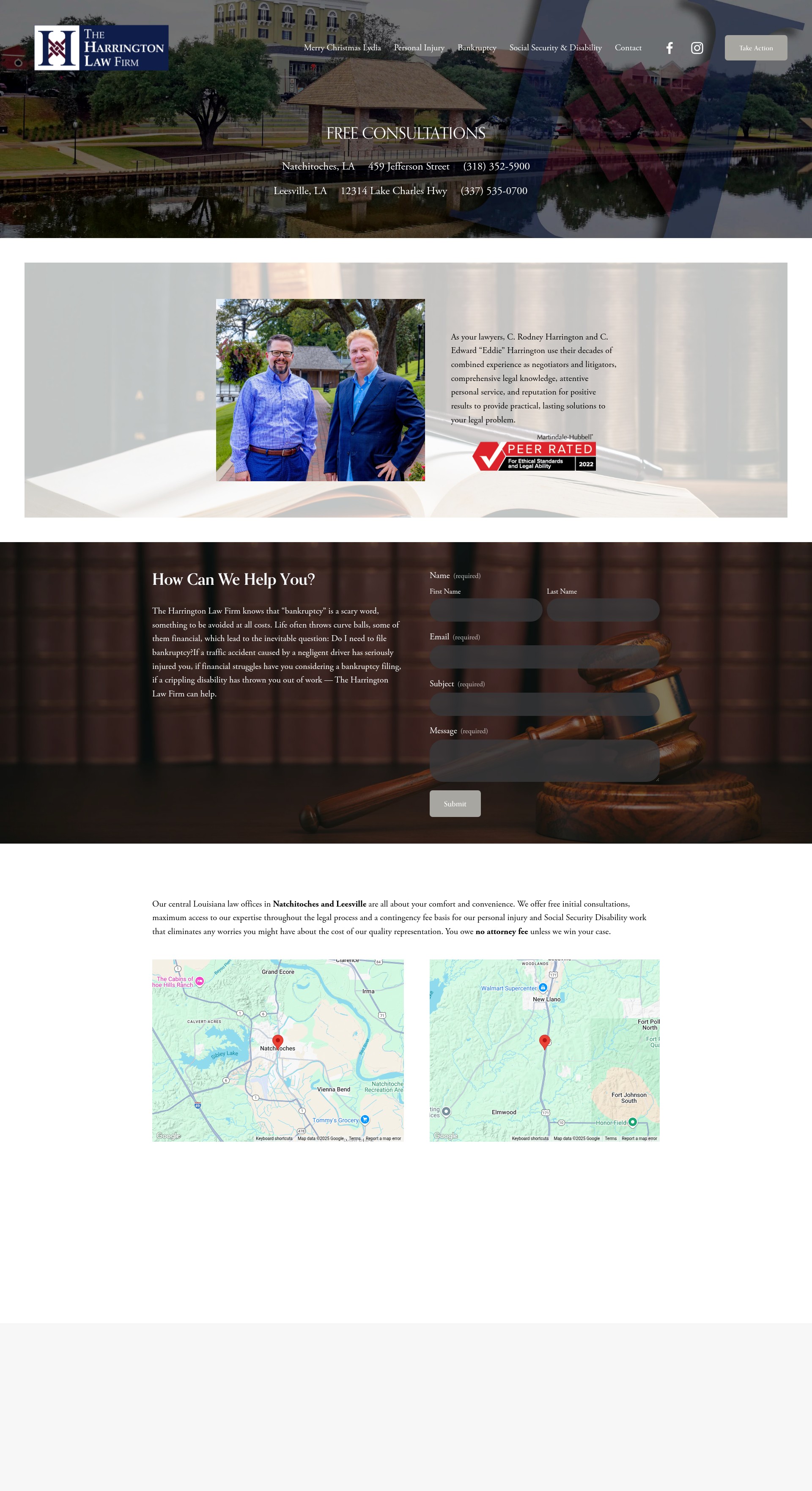 Screenshot of theharringtonlawfirm.com