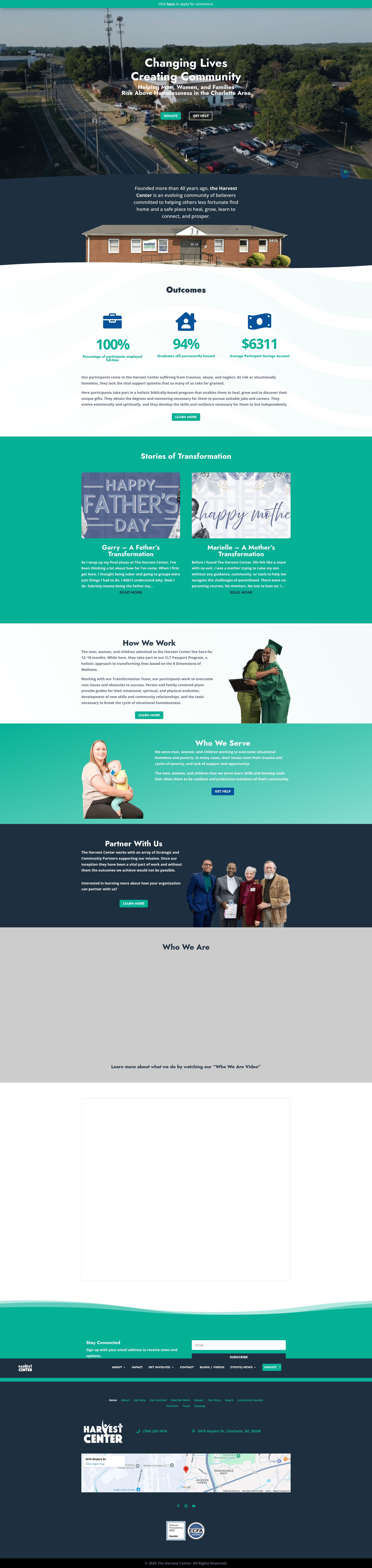 Screenshot of theharvestcenter.org