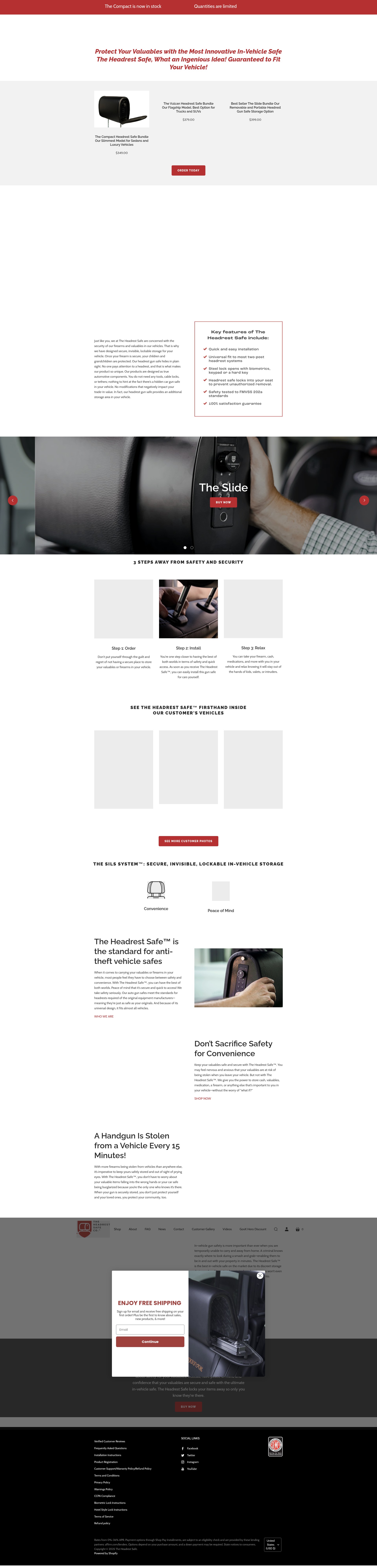 Screenshot of theheadrestsafe.com