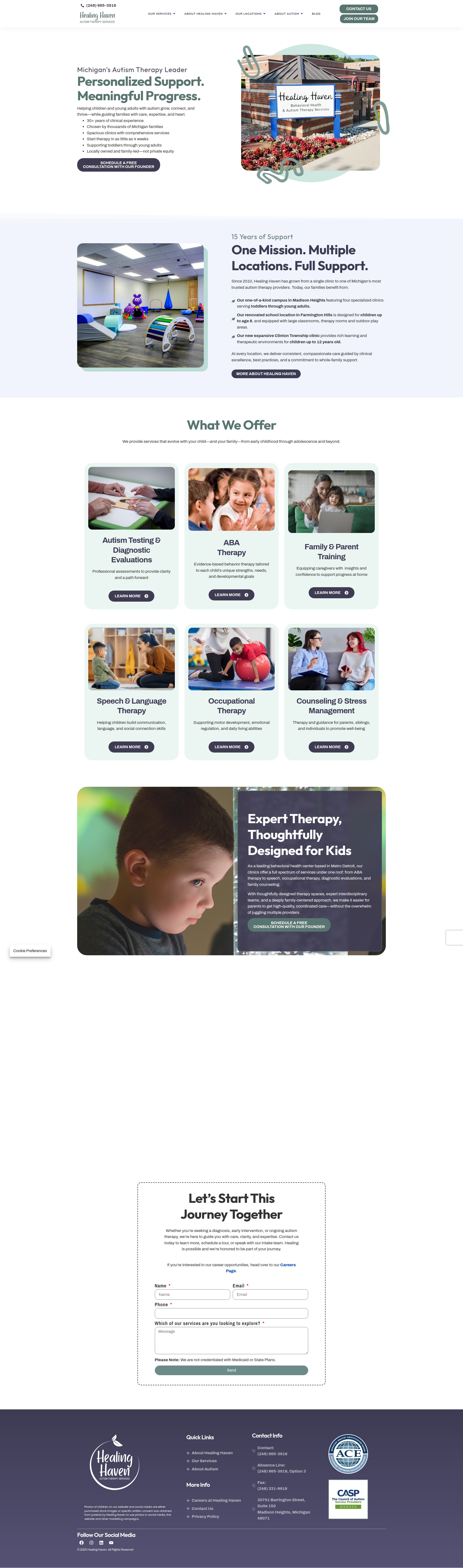 Screenshot of thehealinghaven.net