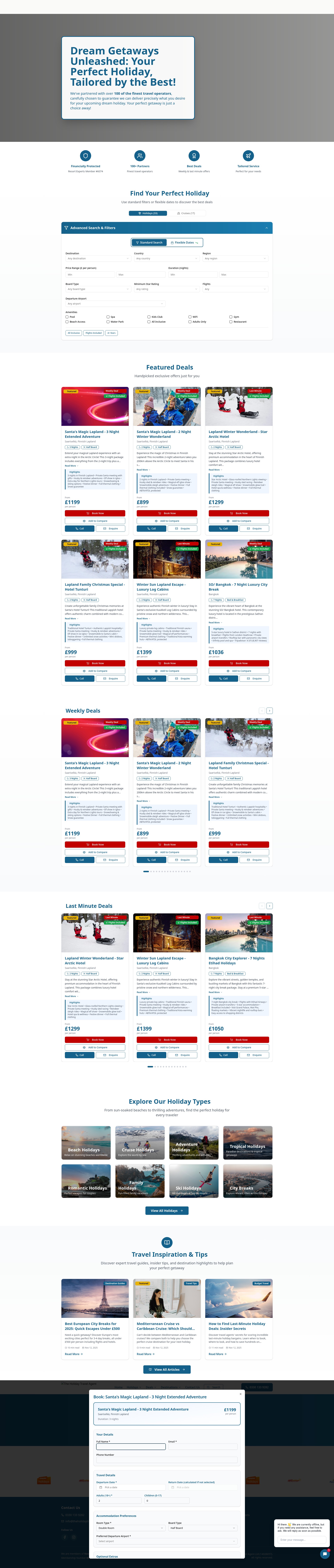 Screenshot of theholidaytravelagent.com