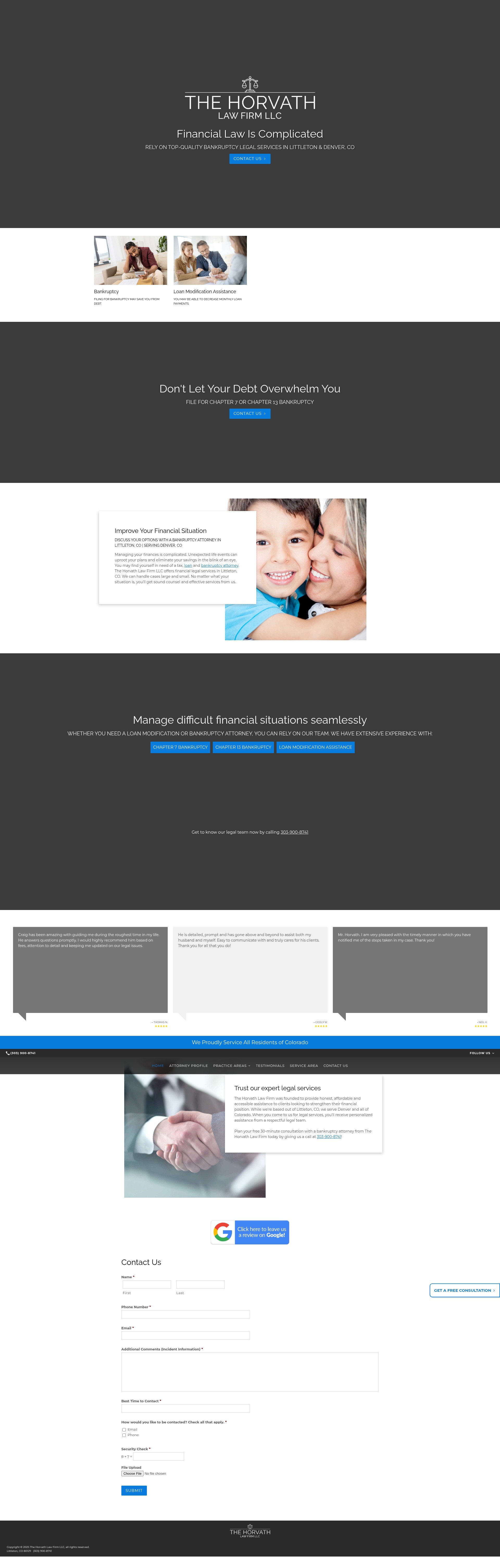 Screenshot of thehorvathlawfirm.com