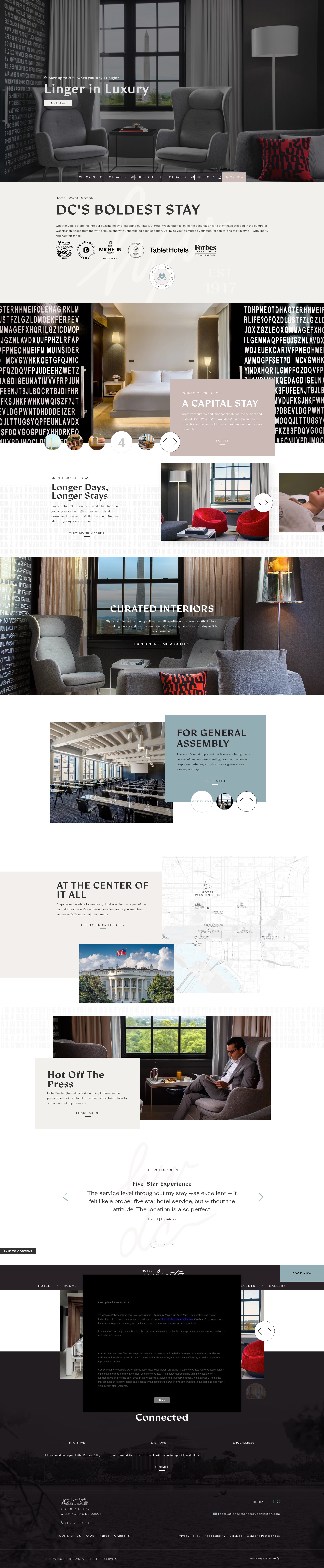 Screenshot of thehotelwashington.com