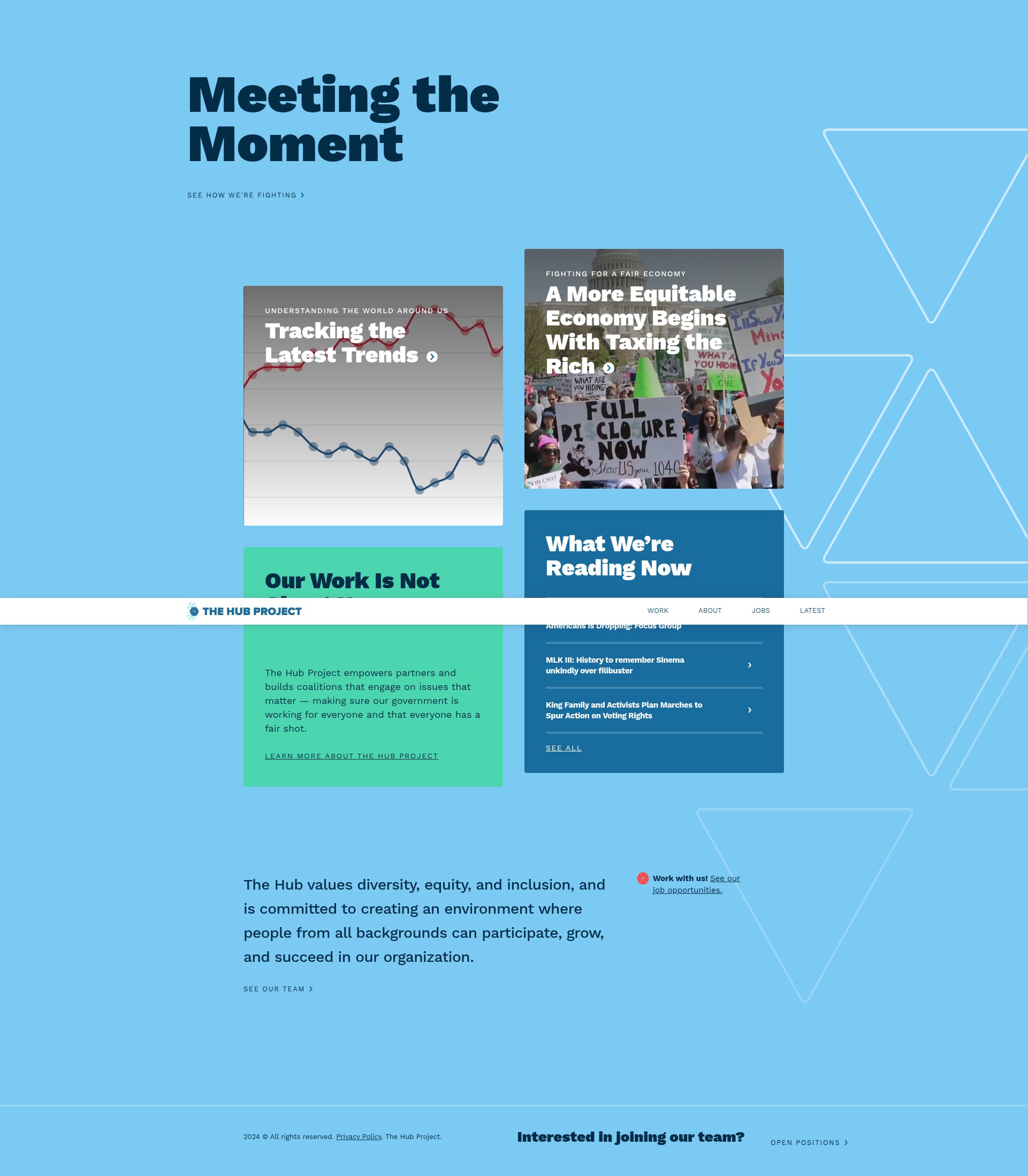 Screenshot of thehubproject.org