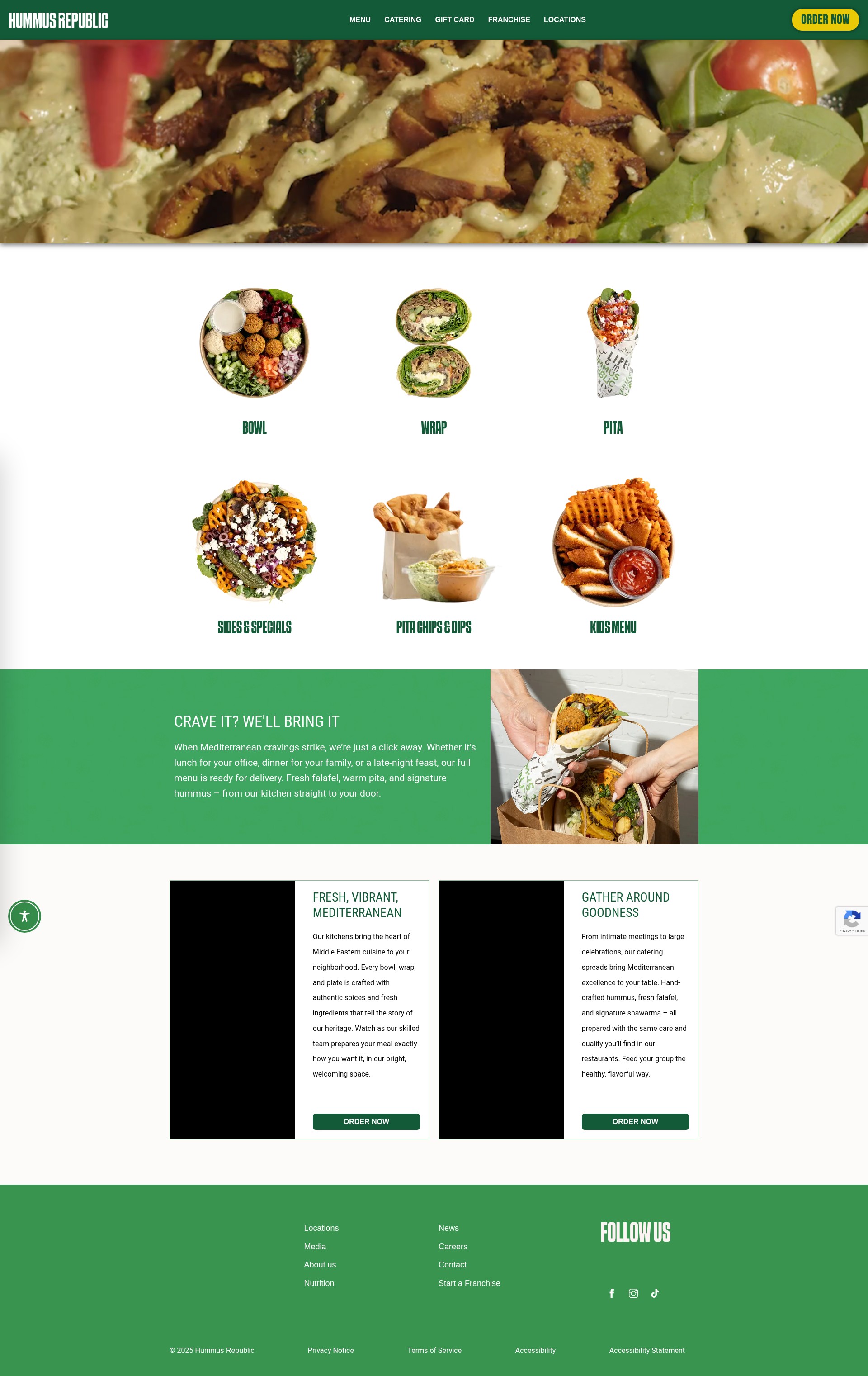 Screenshot of thehummusrepublic.com