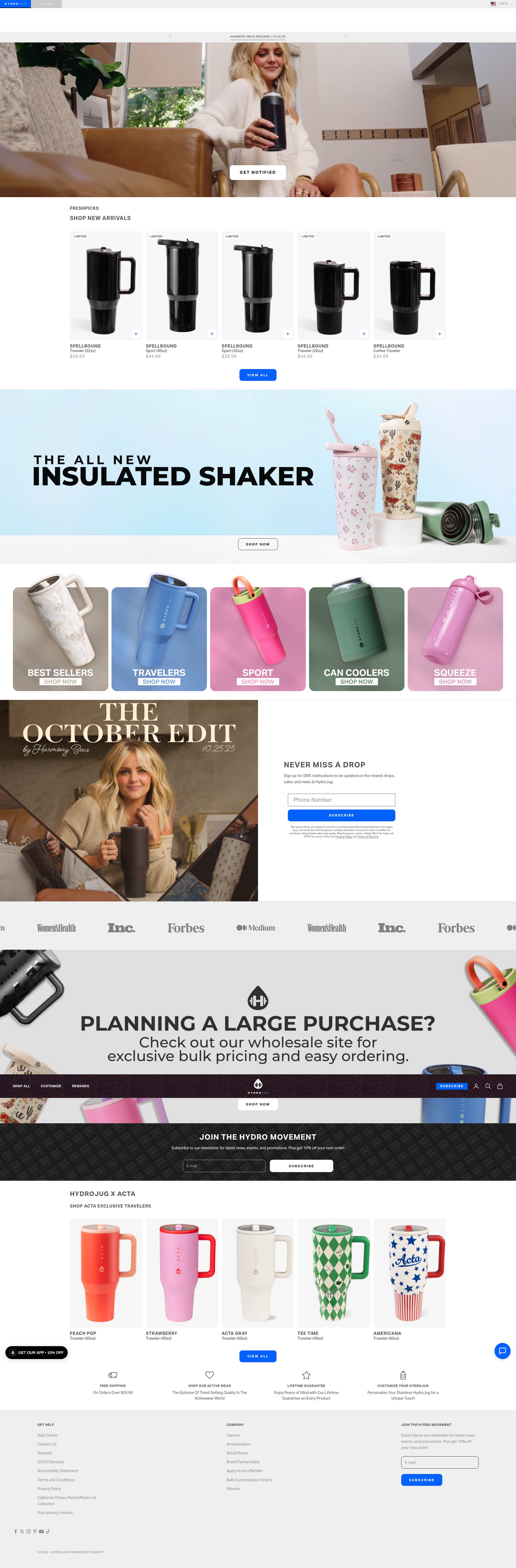 Screenshot of thehydrojug.com