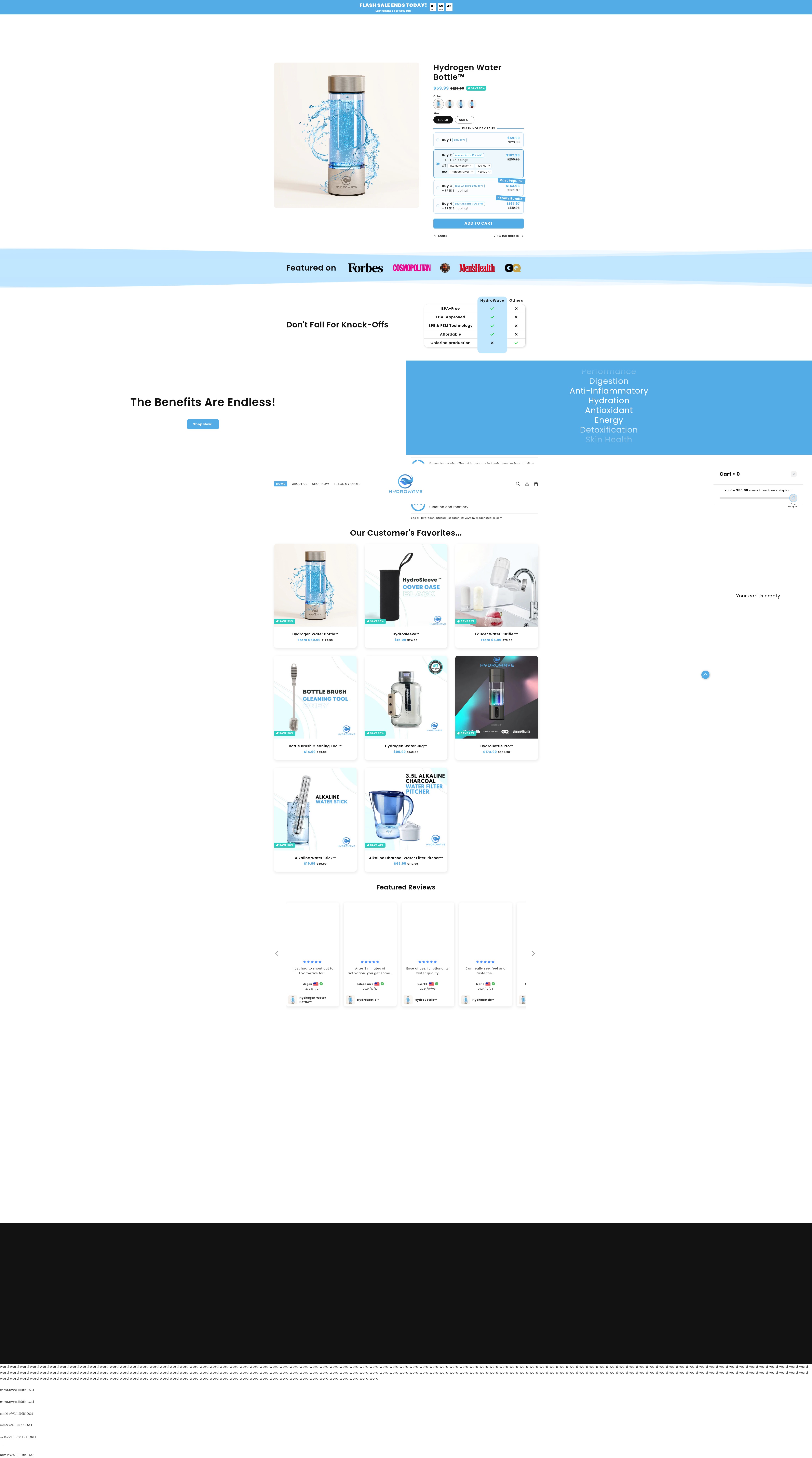 Screenshot of thehydrowave.com