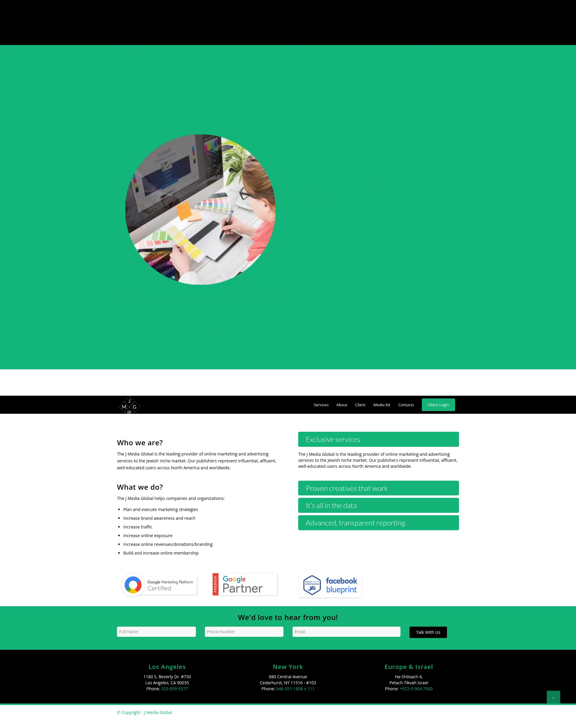 Screenshot of thejmg.com