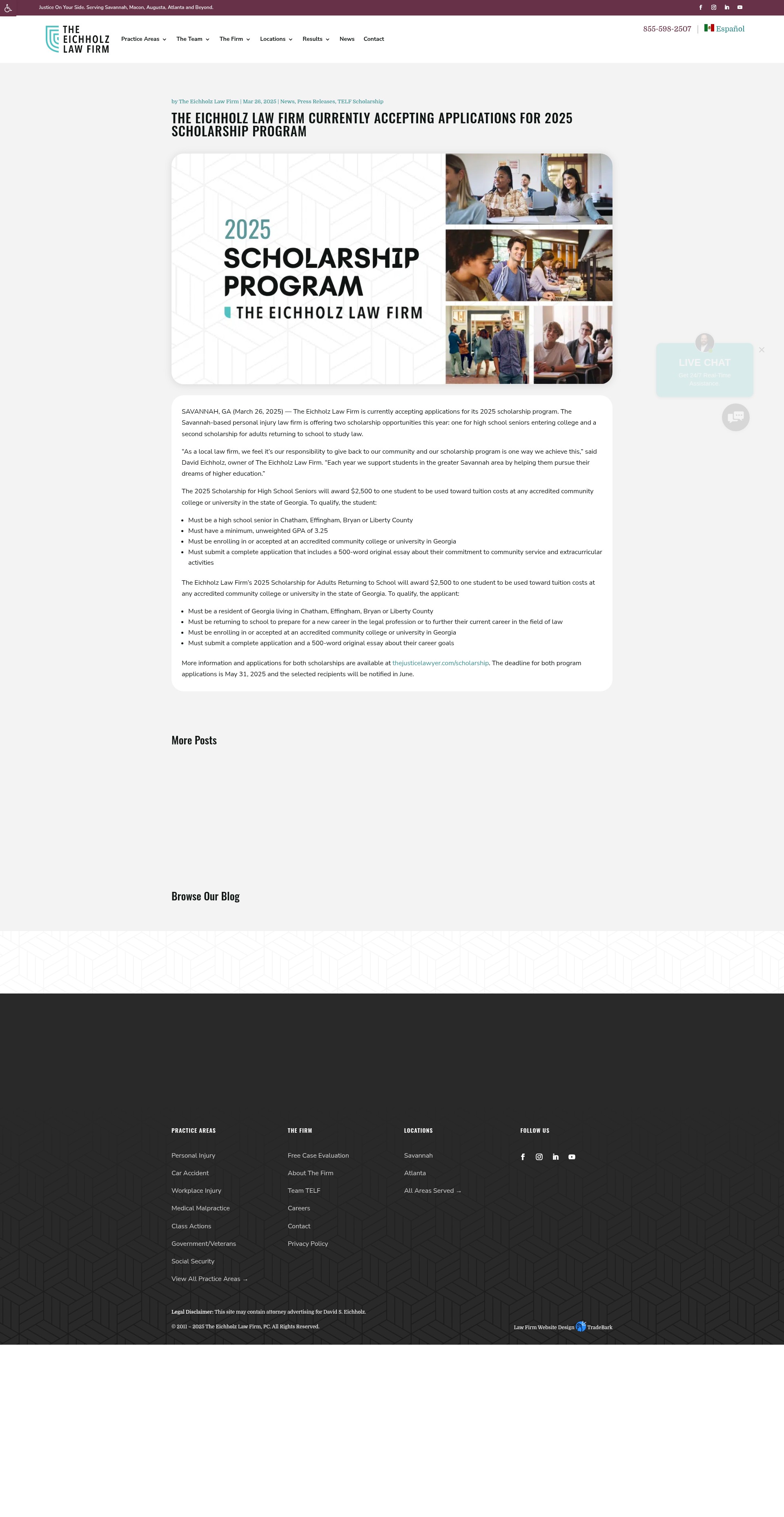 Screenshot of thejusticelawyer.com