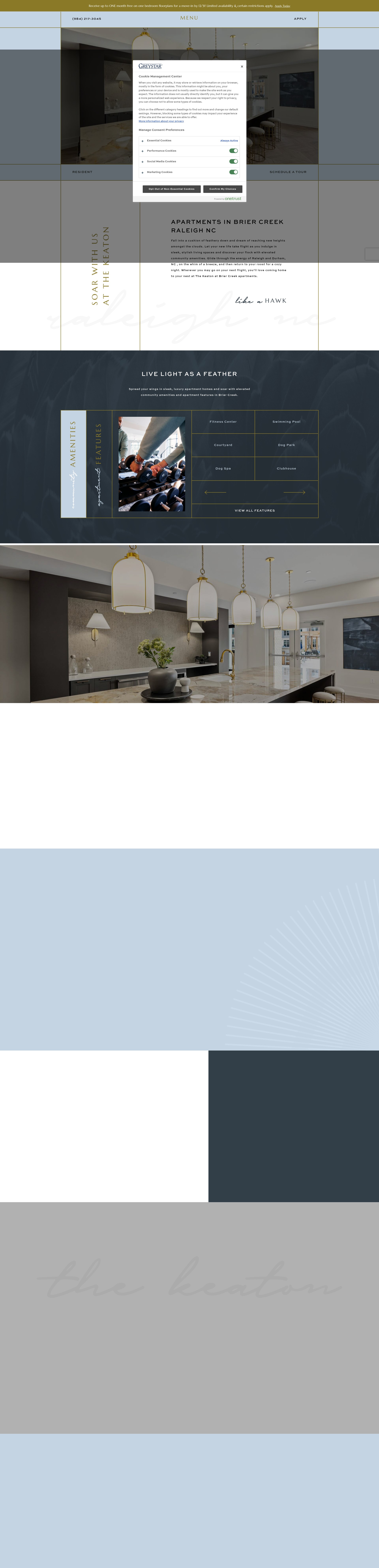 Screenshot of thekeatonatbriercreek.com