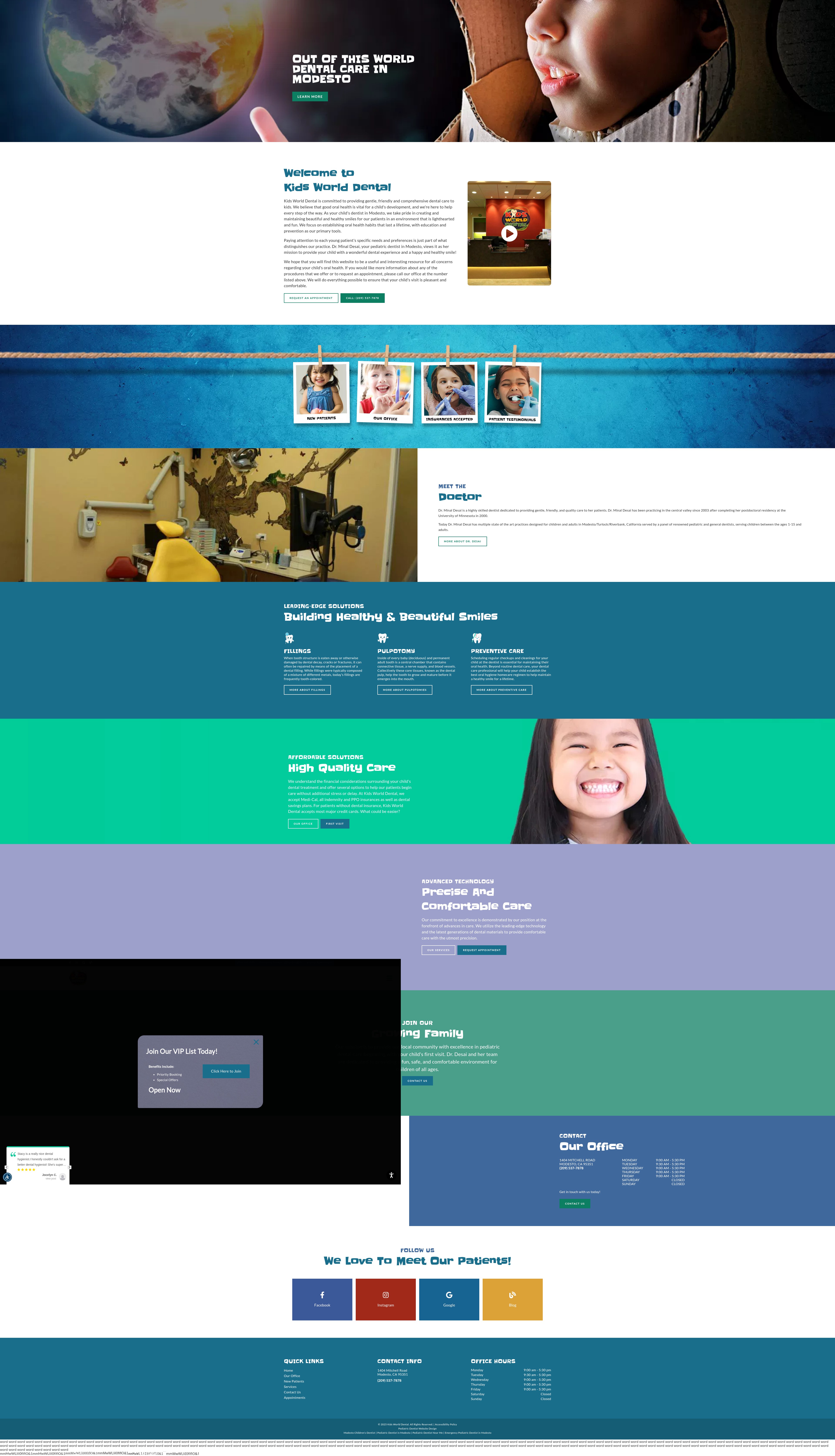 Screenshot of thekidsworlddental.com