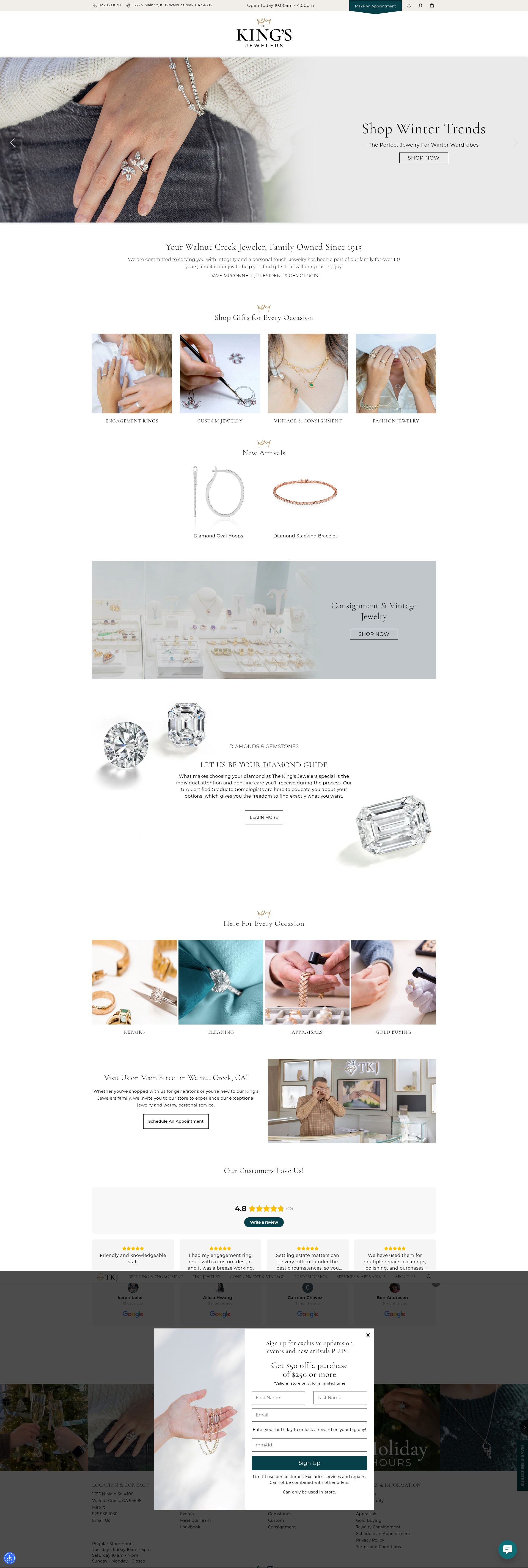 Screenshot of thekingsjewelers.com