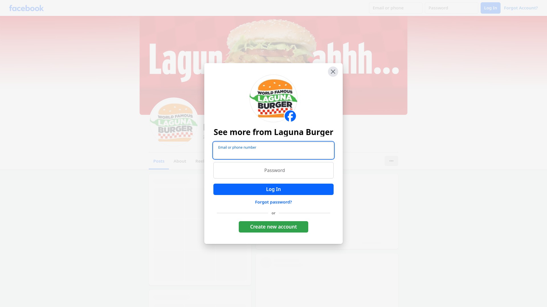 Screenshot of thelagunaburger.com