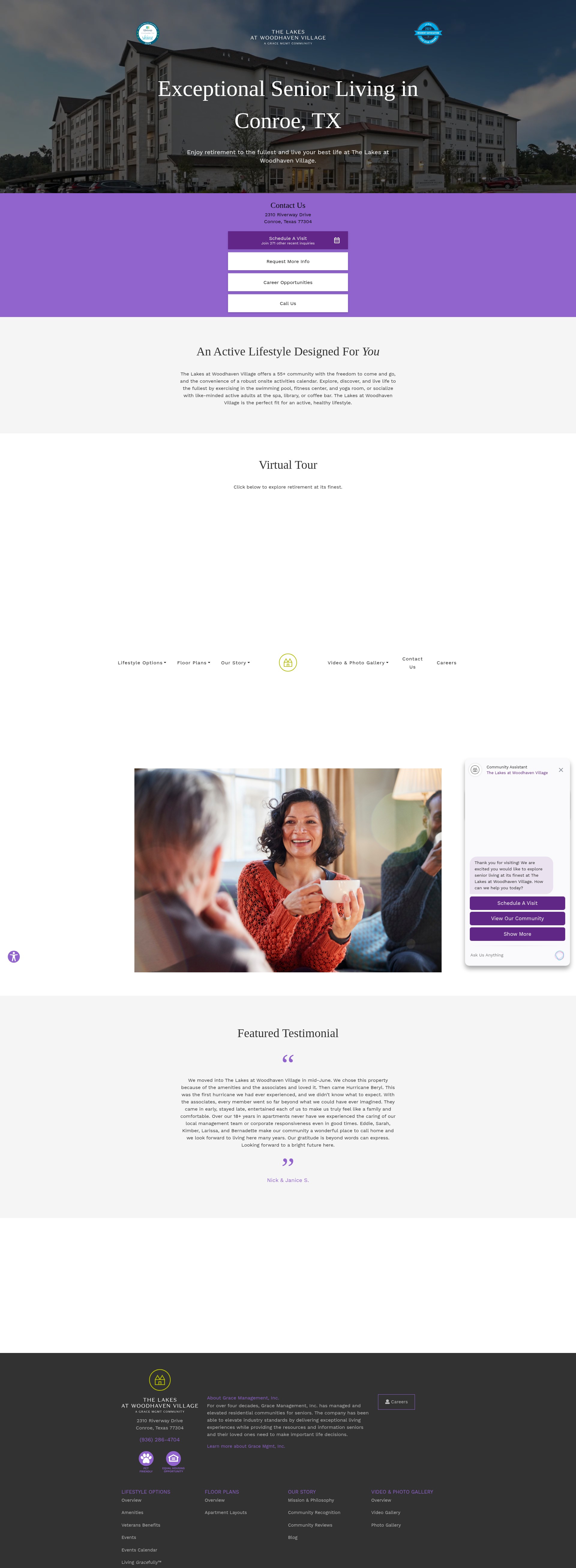 Screenshot of thelakesatwoodhavenvillage.com