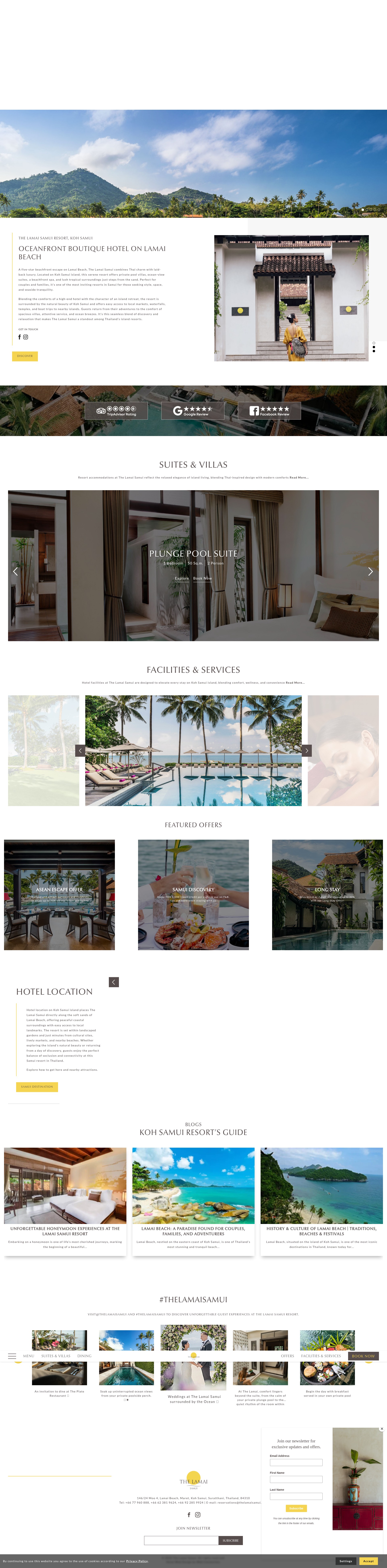 Screenshot of thelamaisamui.com