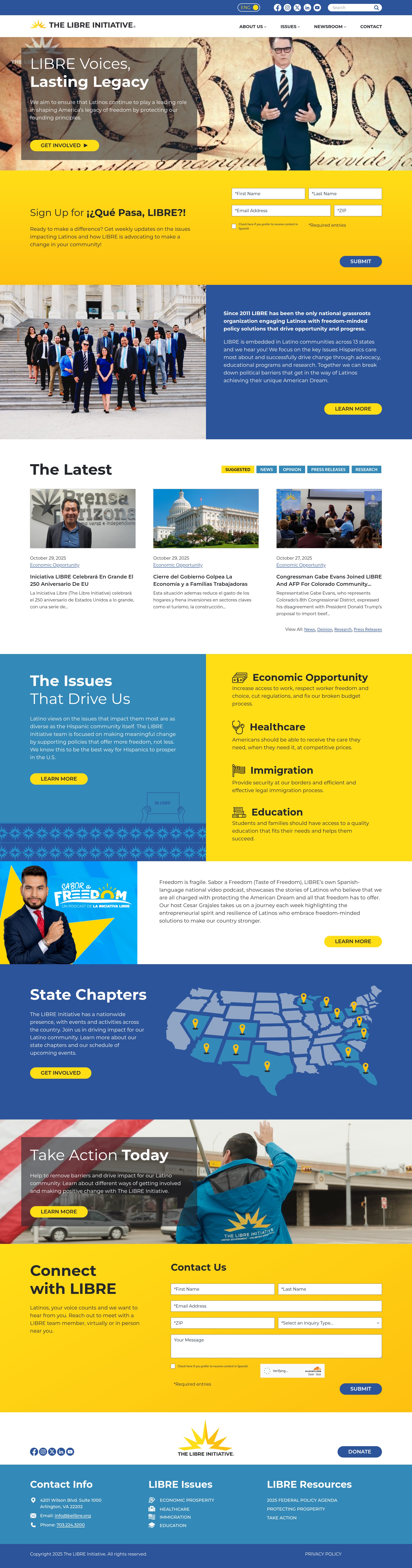 Screenshot of thelibreinitiative.com