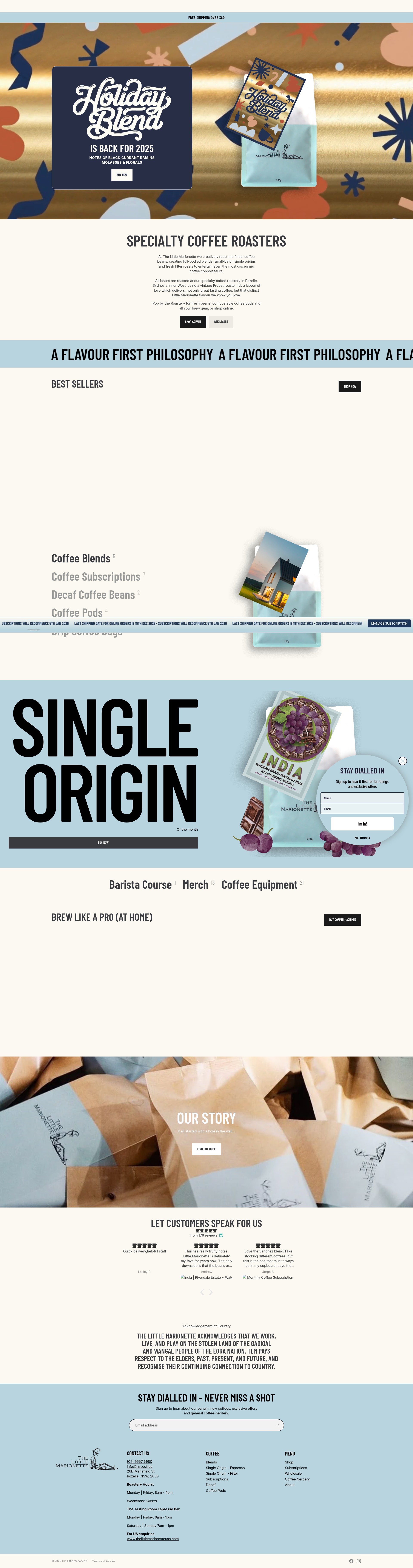 Screenshot of thelittlemarionette.com