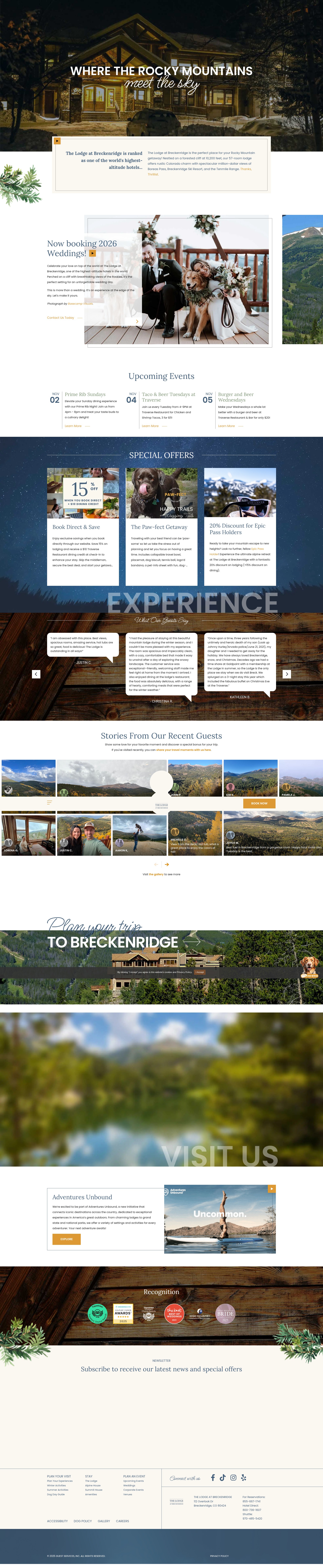 Screenshot of thelodgeatbreckenridge.com