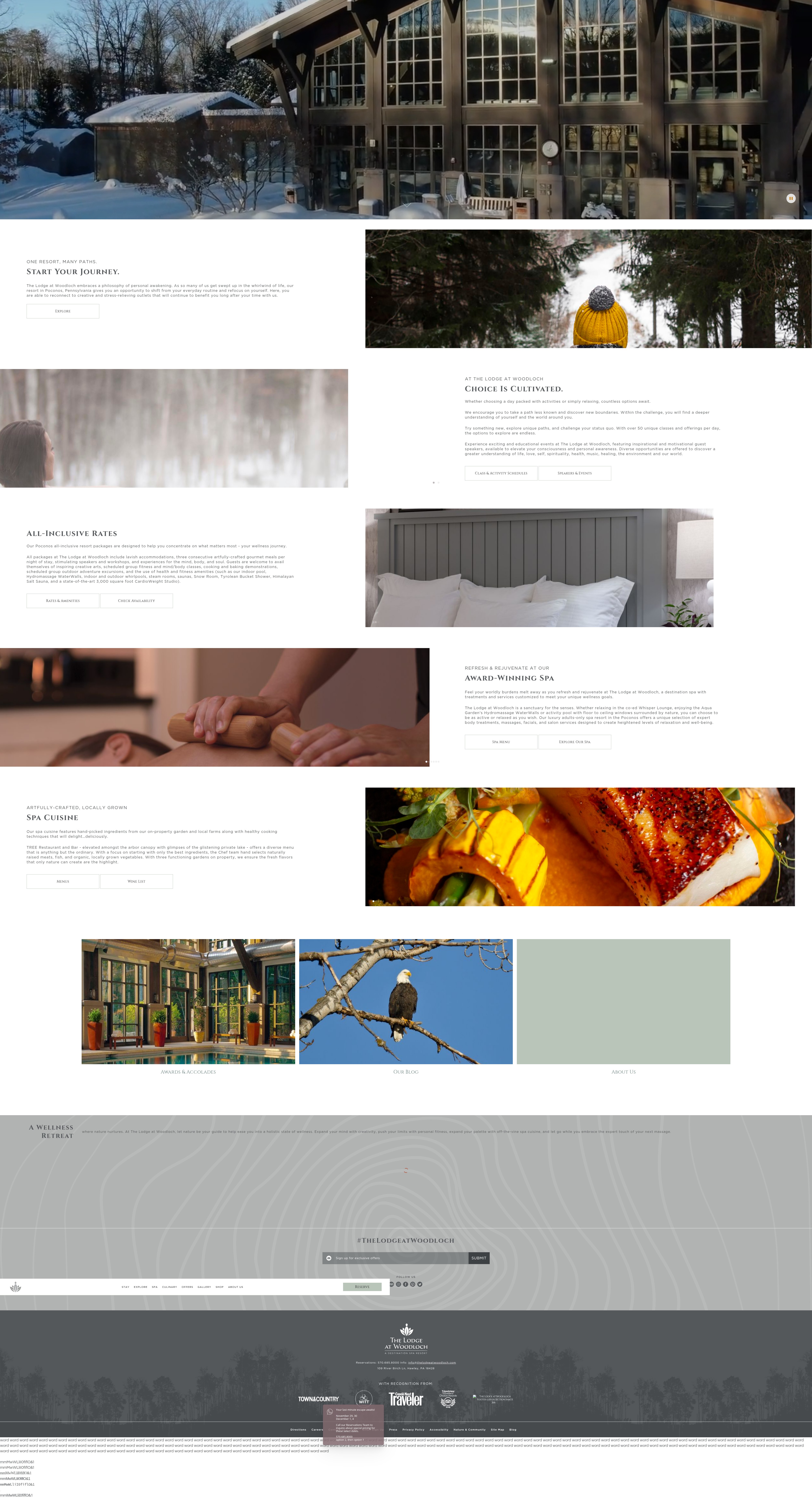 Screenshot of thelodgeatwoodloch.com