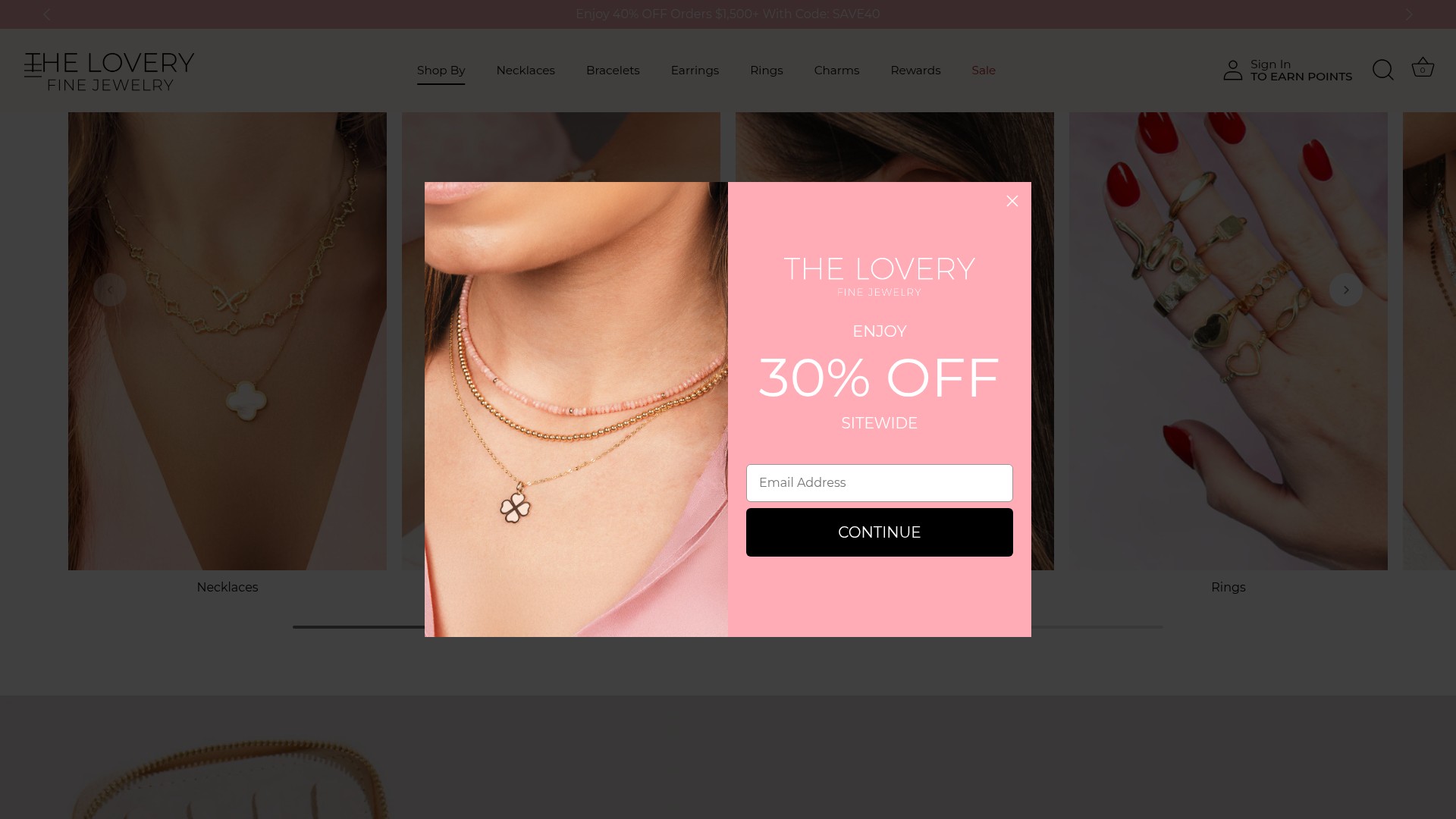 Screenshot of thelovery.com