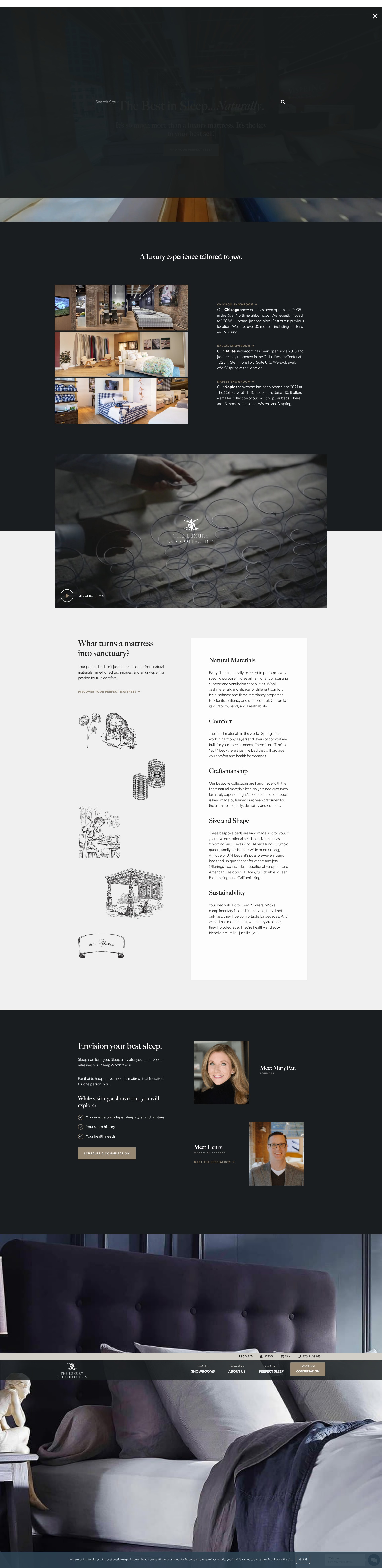 Screenshot of theluxurybedcollection.com