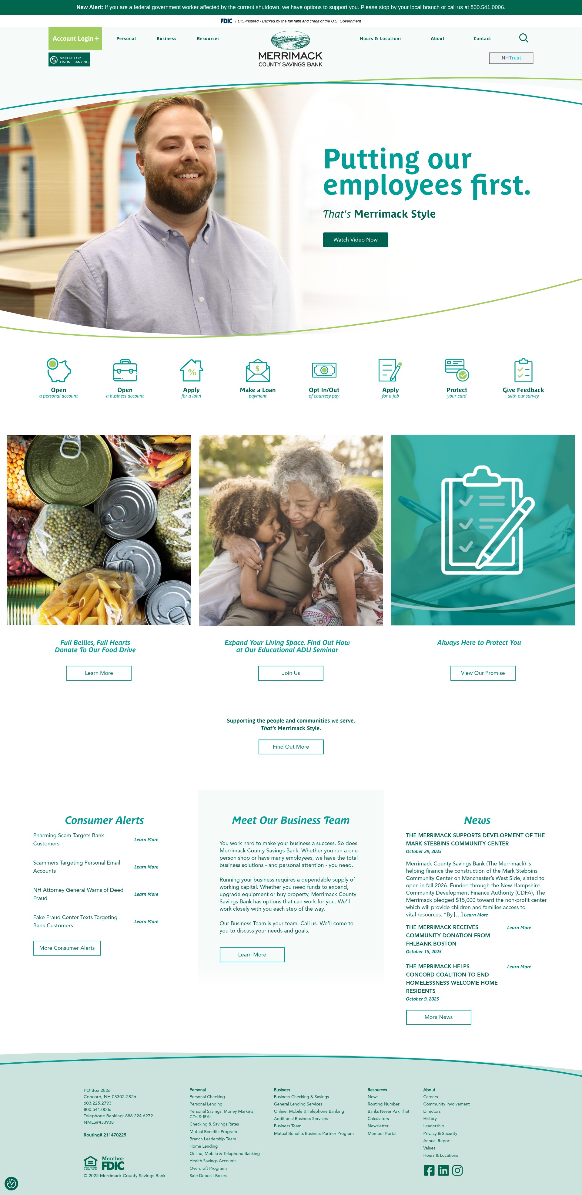 Screenshot of themerrimack.com