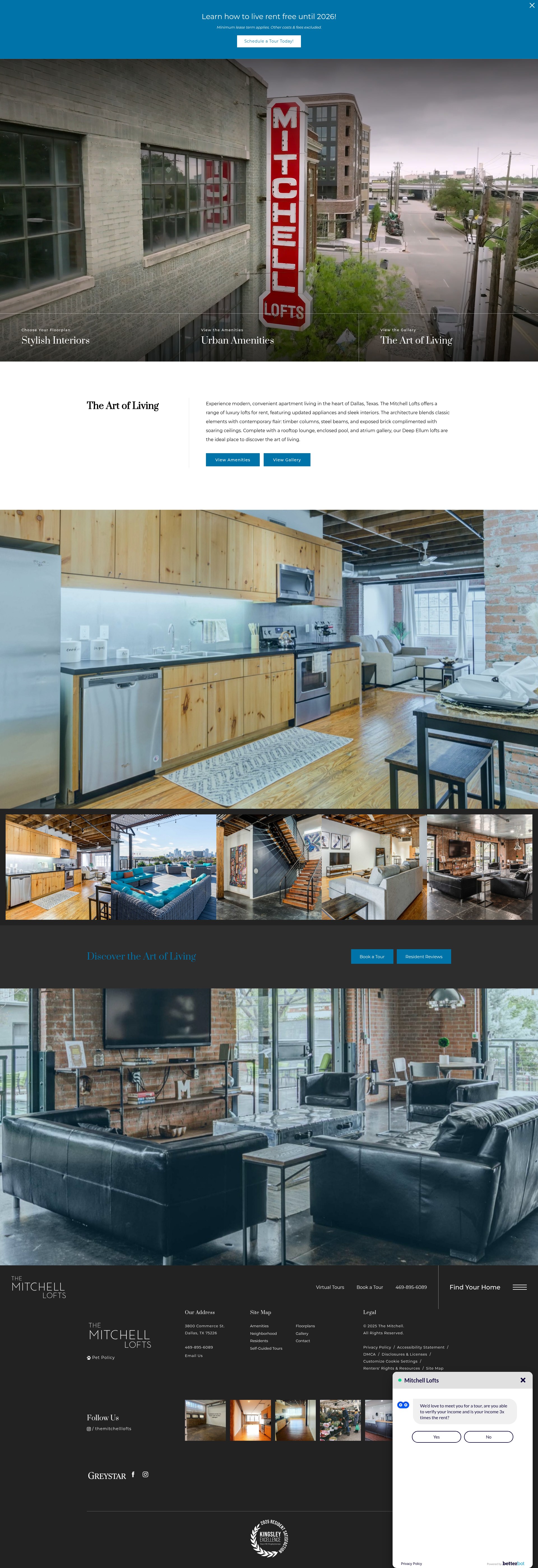 Screenshot of themitchelllofts.com