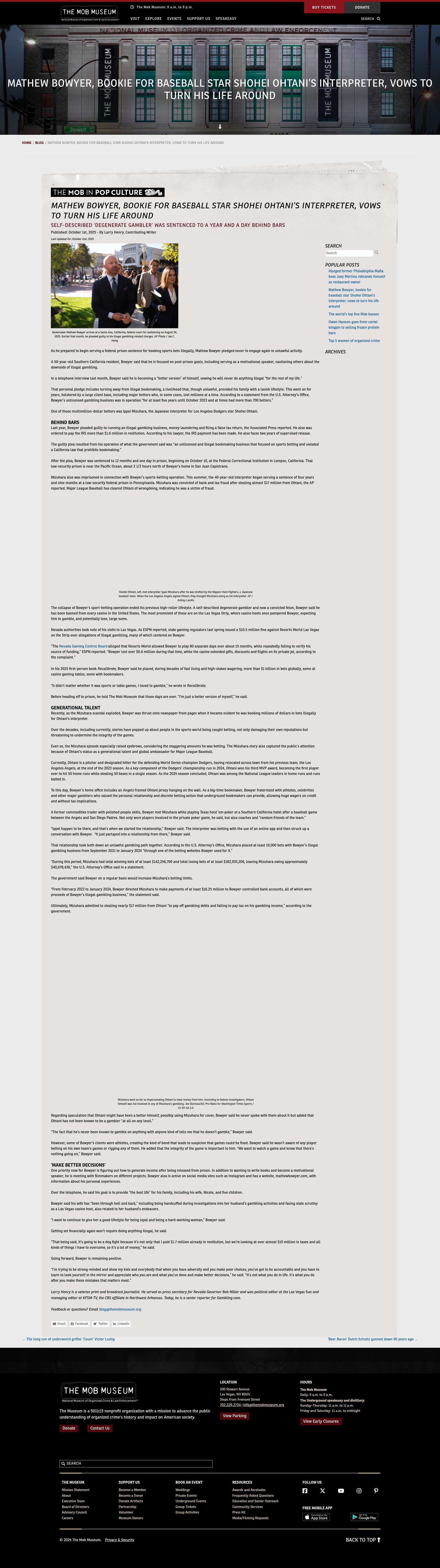 Screenshot of themobmuseum.org