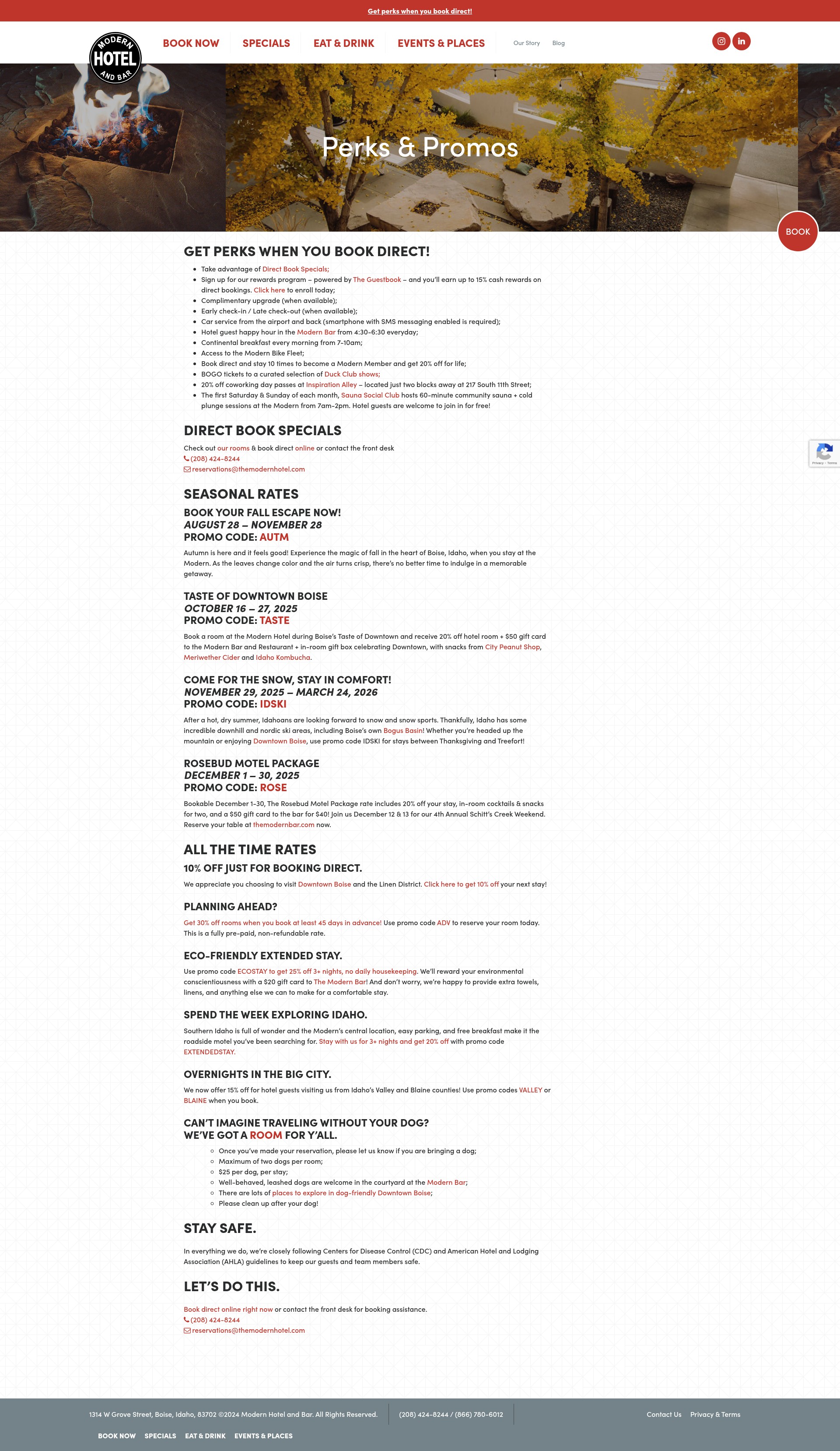 Screenshot of themodernhotel.com