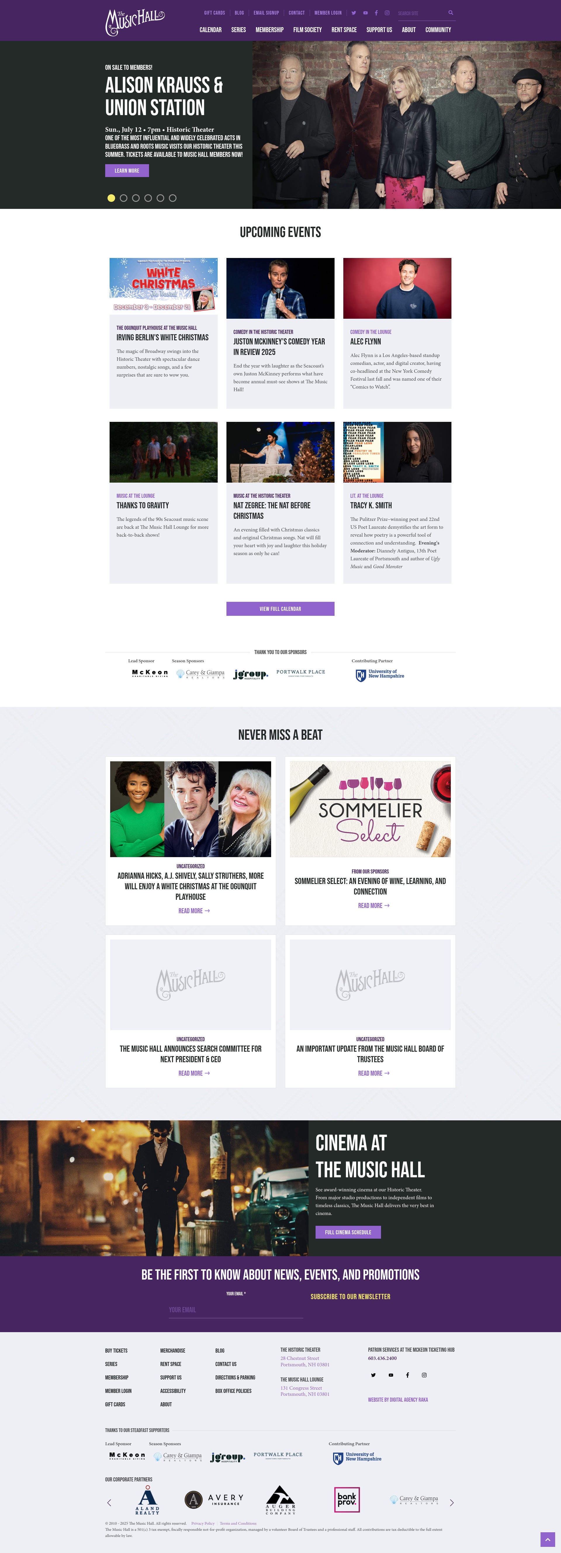 Screenshot of themusichall.org