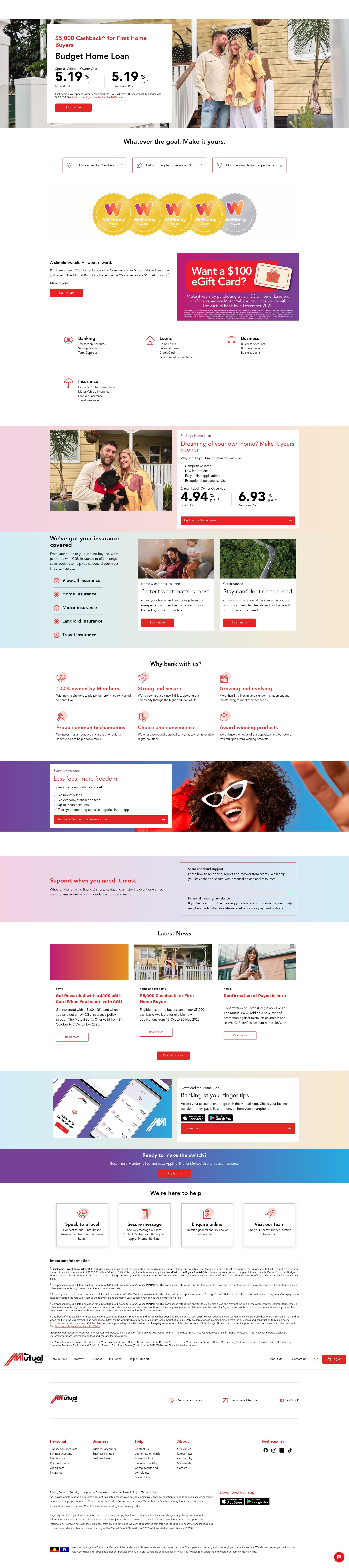 Screenshot of themutual.com.au