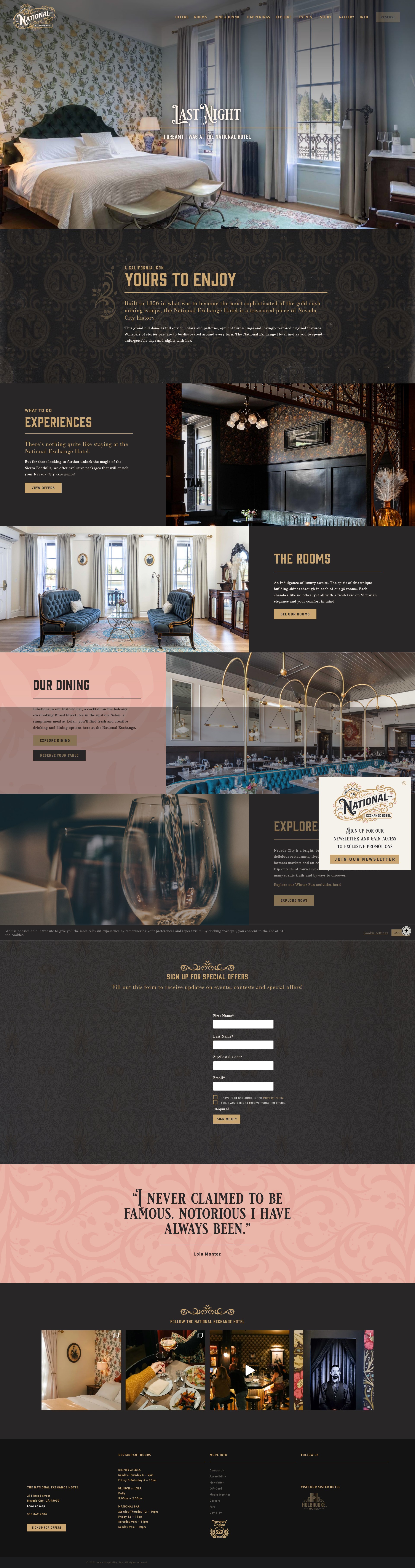 Screenshot of thenationalexchangehotel.com
