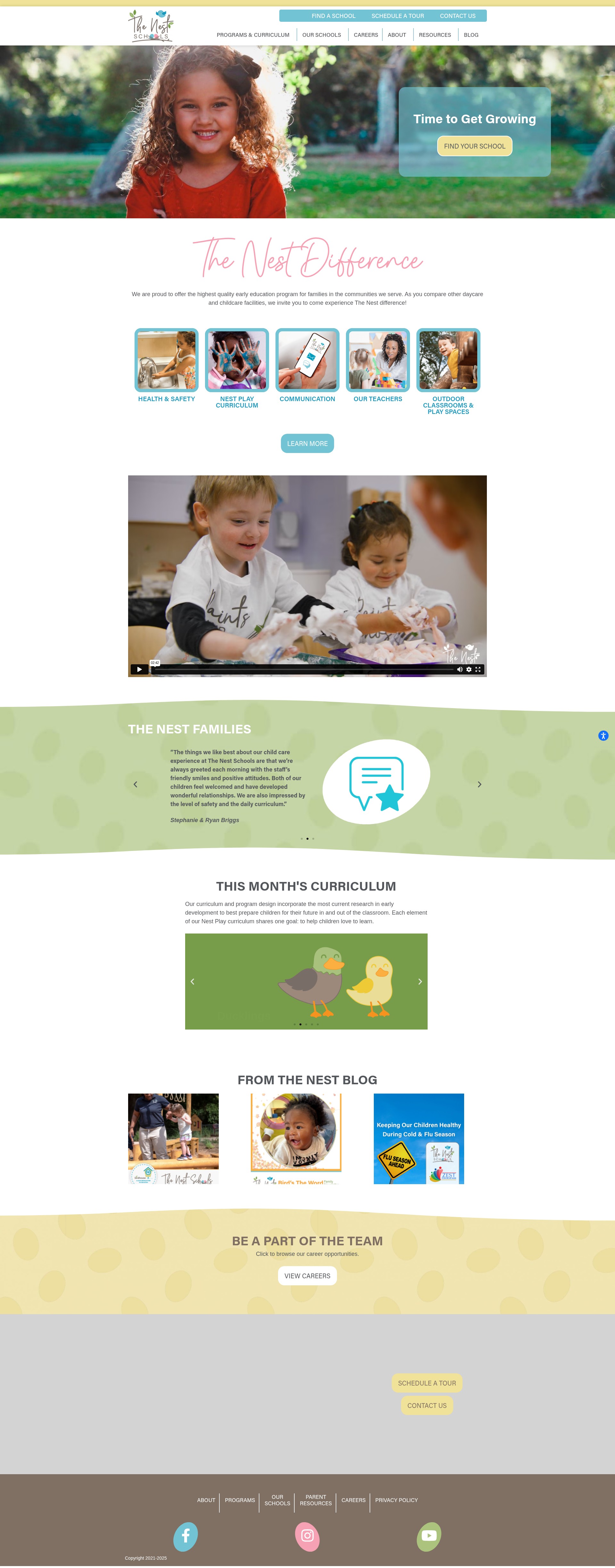 Screenshot of thenestschool.com