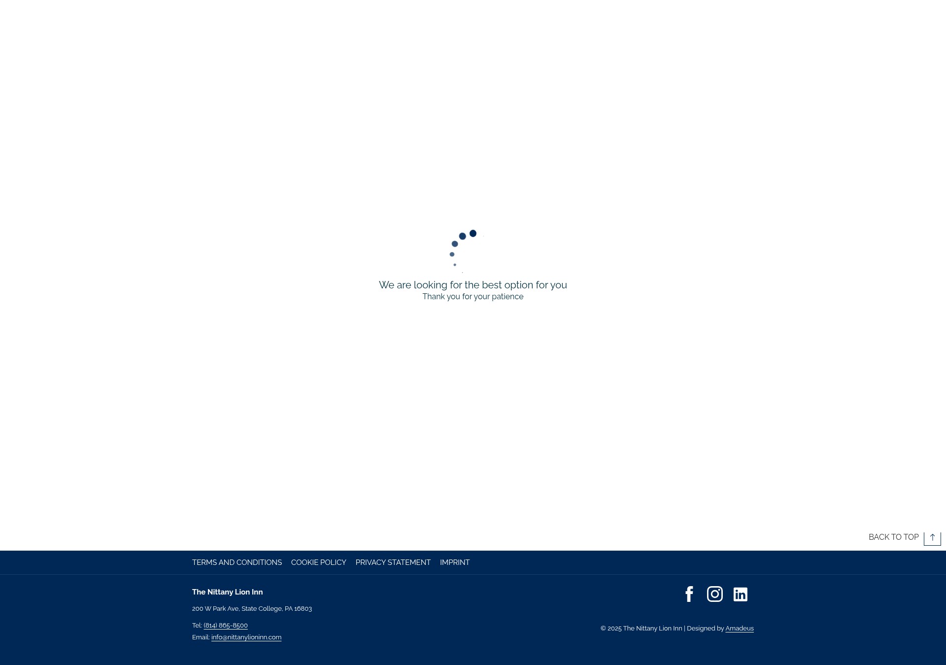 Screenshot of thenittanylioninn.com