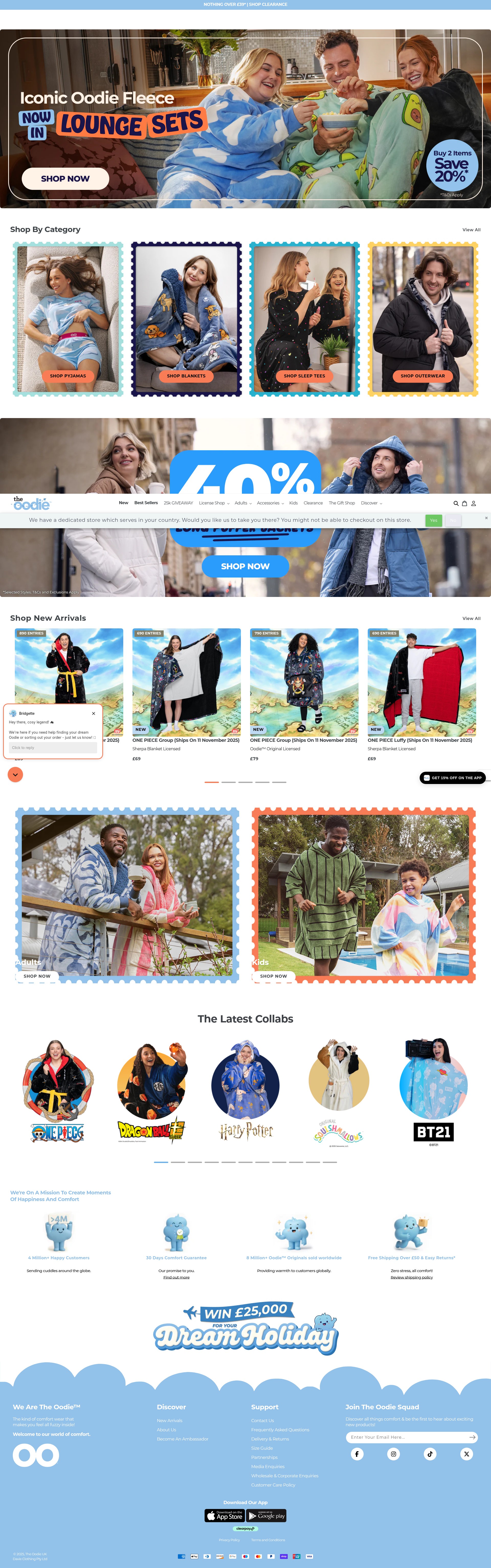 Screenshot of theoodie.co.uk