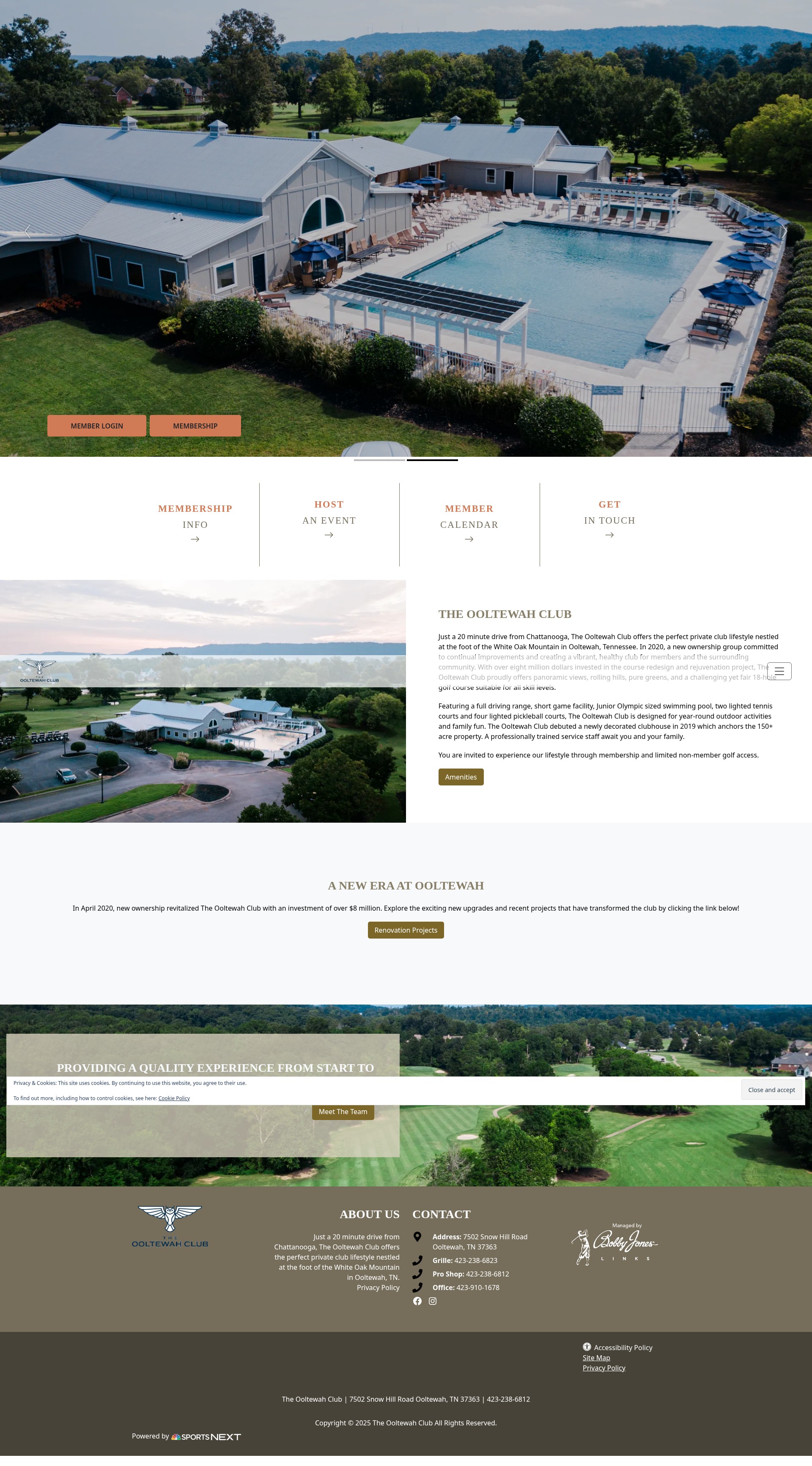 Screenshot of theooltewahclub.com
