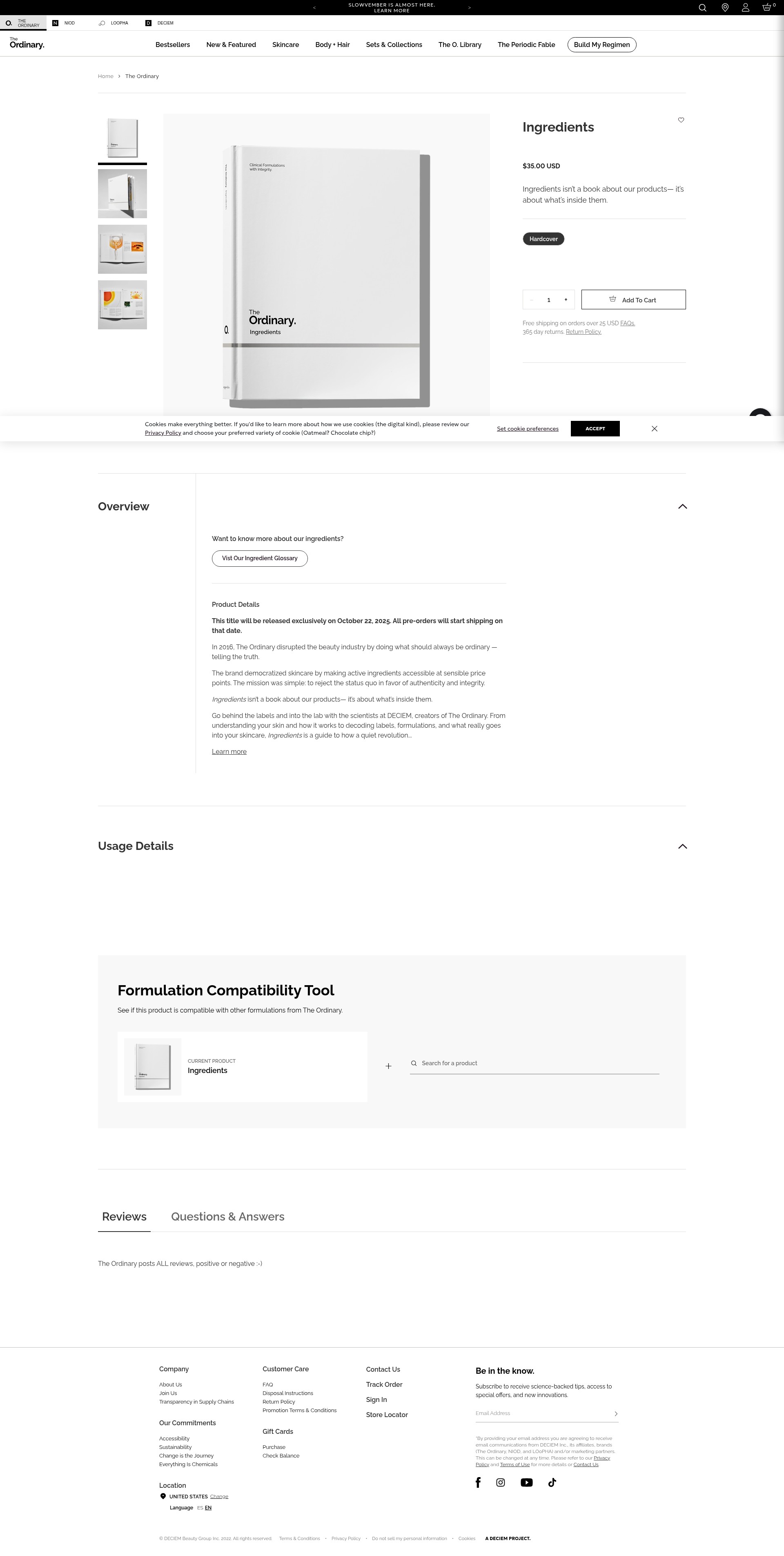 Screenshot of theordinary.com
